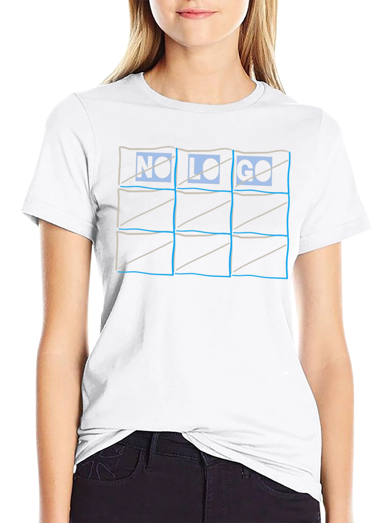 No Logo Black Graphic Tee