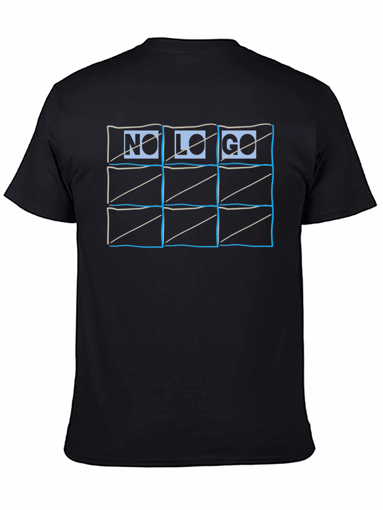 No Logo Black Graphic Tee