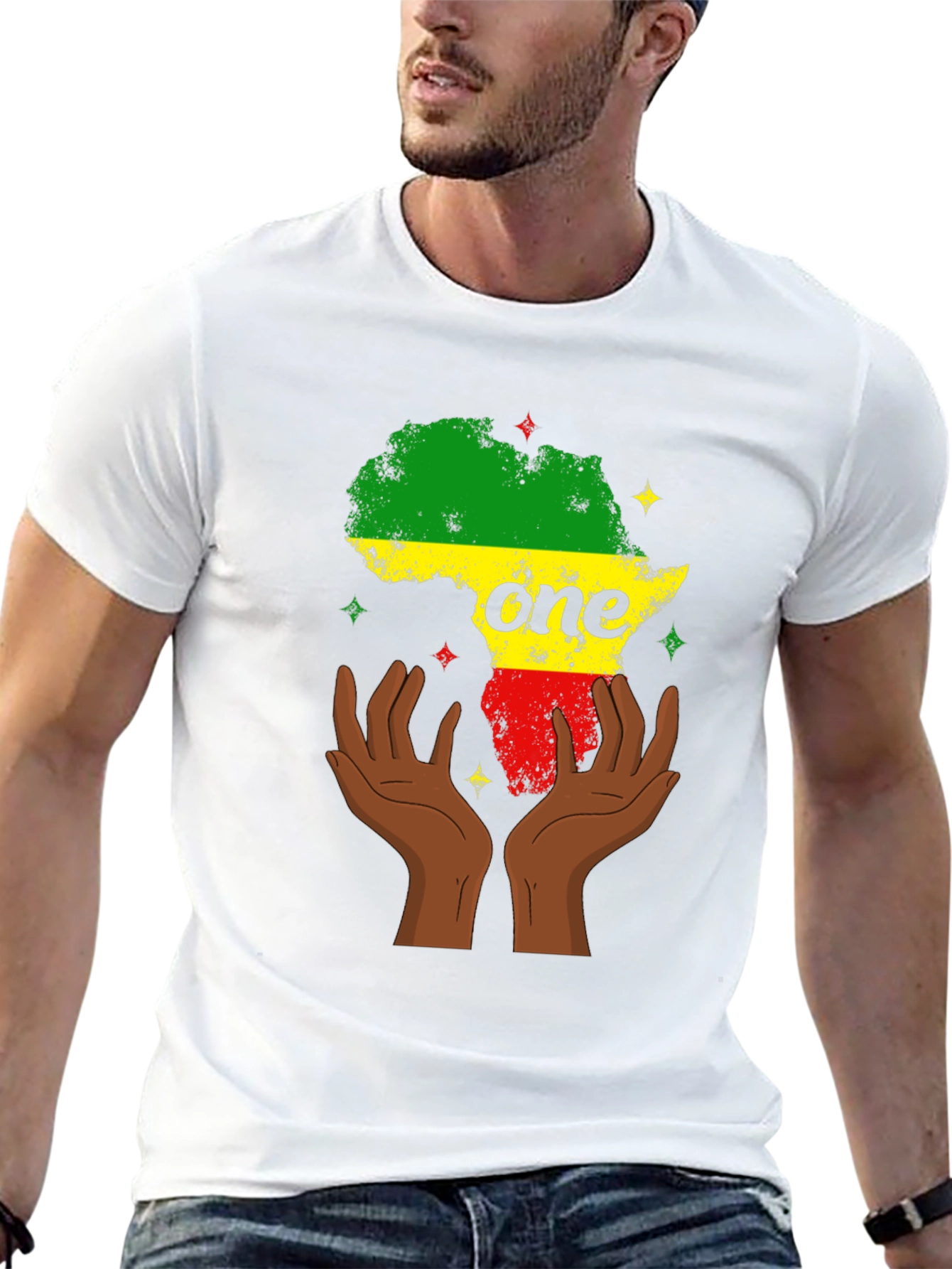 Africa One T-Shirt Black Pride Tee