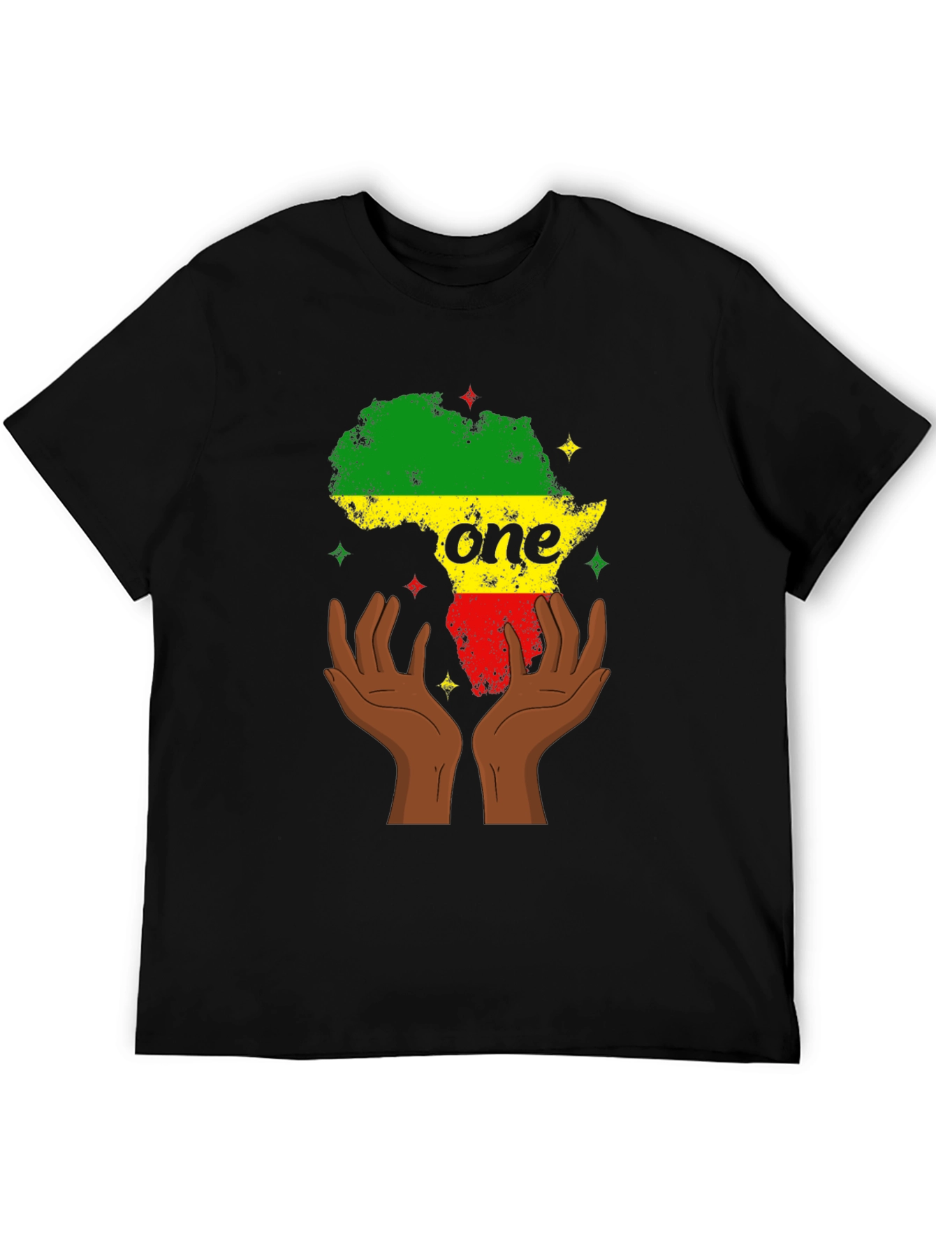 Africa One T-Shirt Black Pride Tee