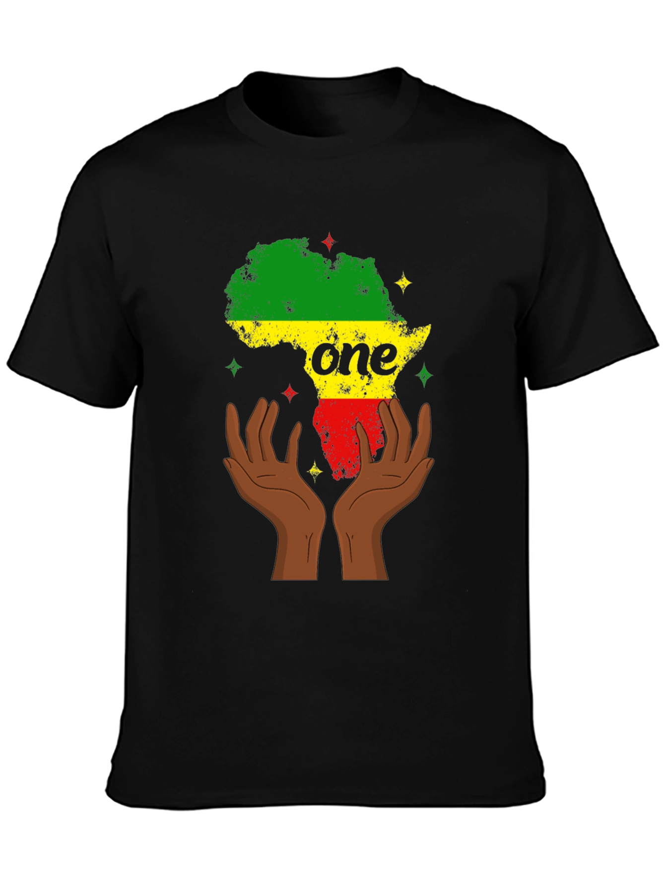 Africa One T-Shirt Black Pride Tee