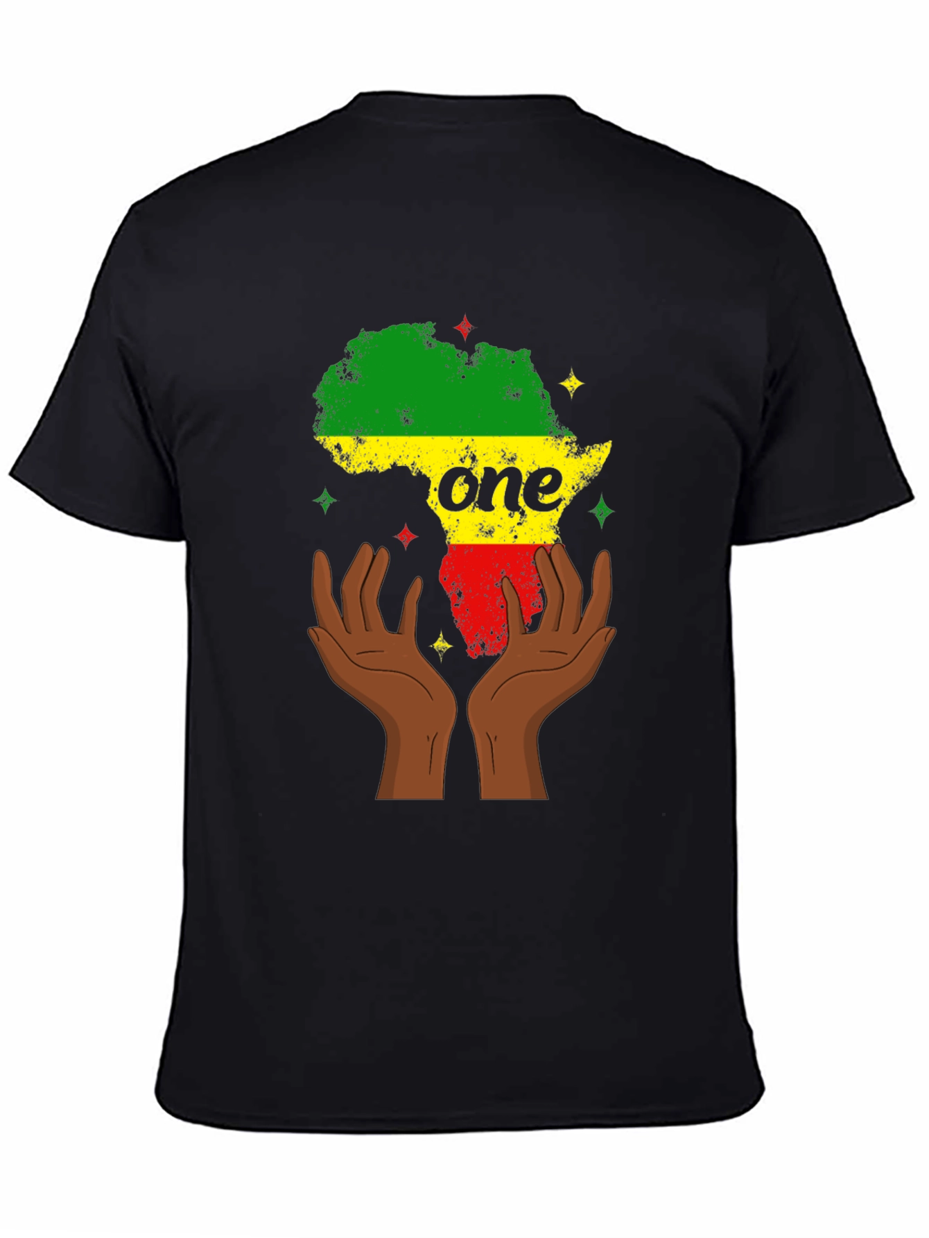 Africa One T-Shirt Black Pride Tee
