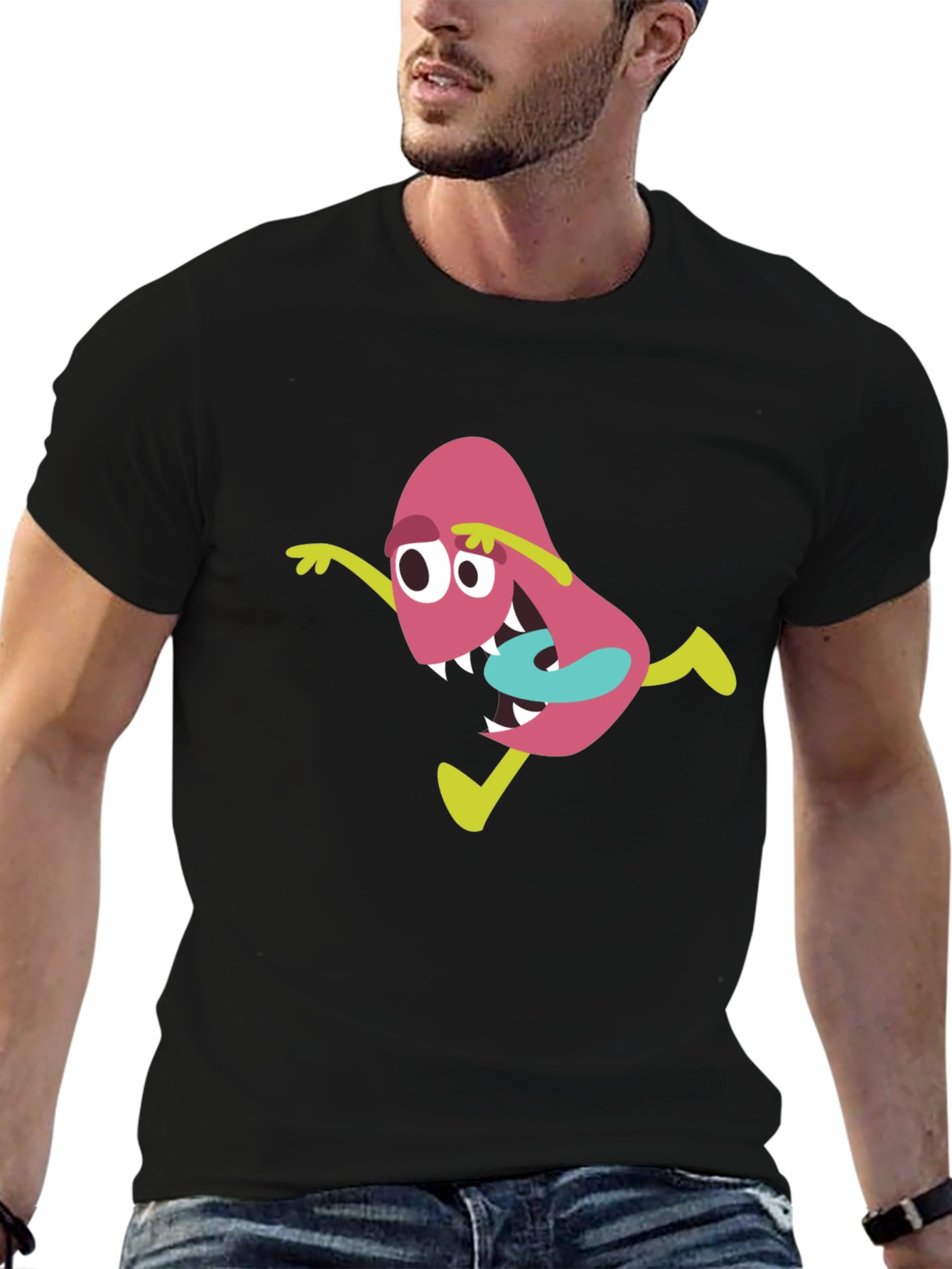 Funky Germ Graphic Tee - Black Cotton Shirt