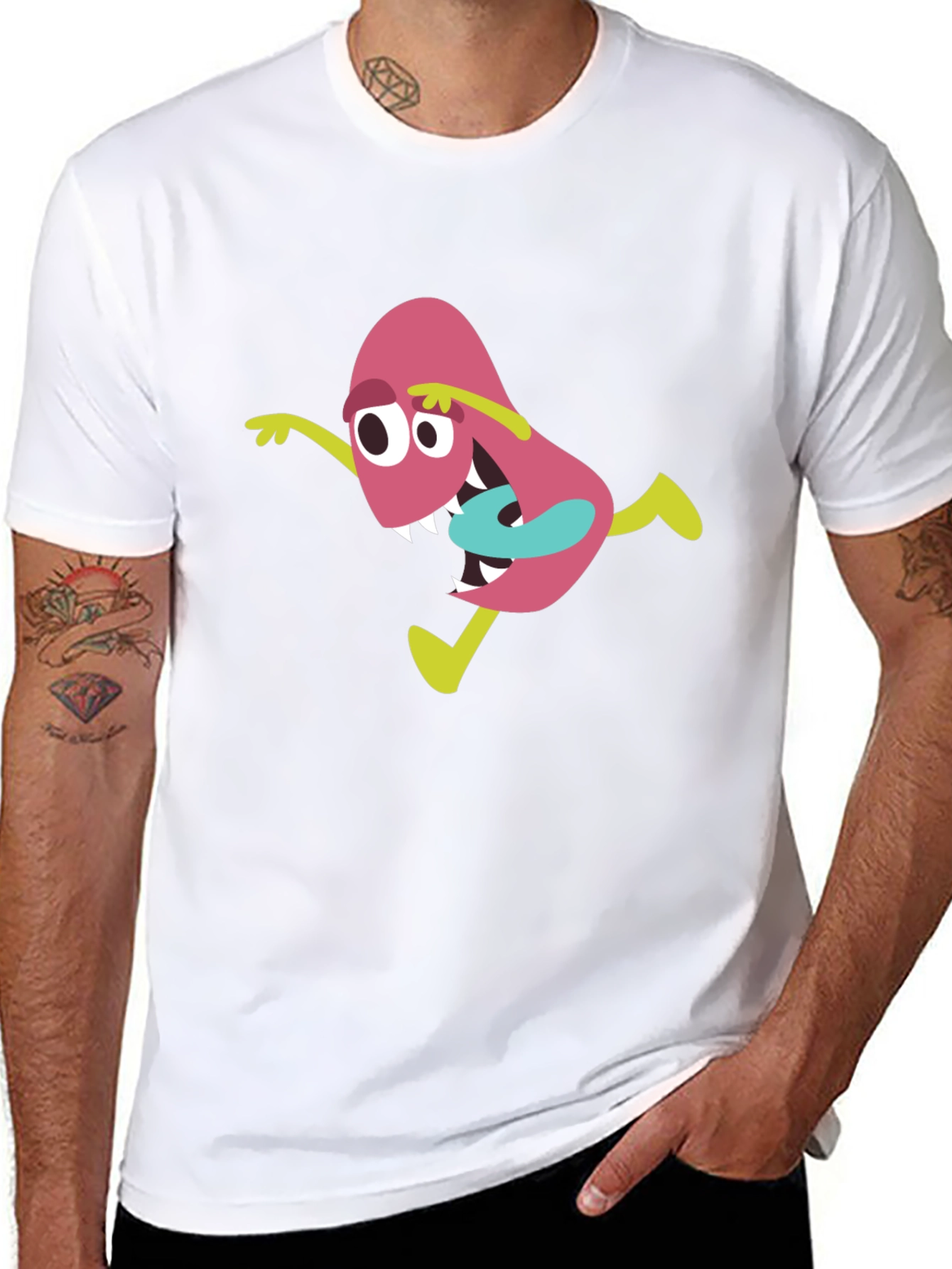 Funky Germ Graphic Tee - Black Cotton Shirt