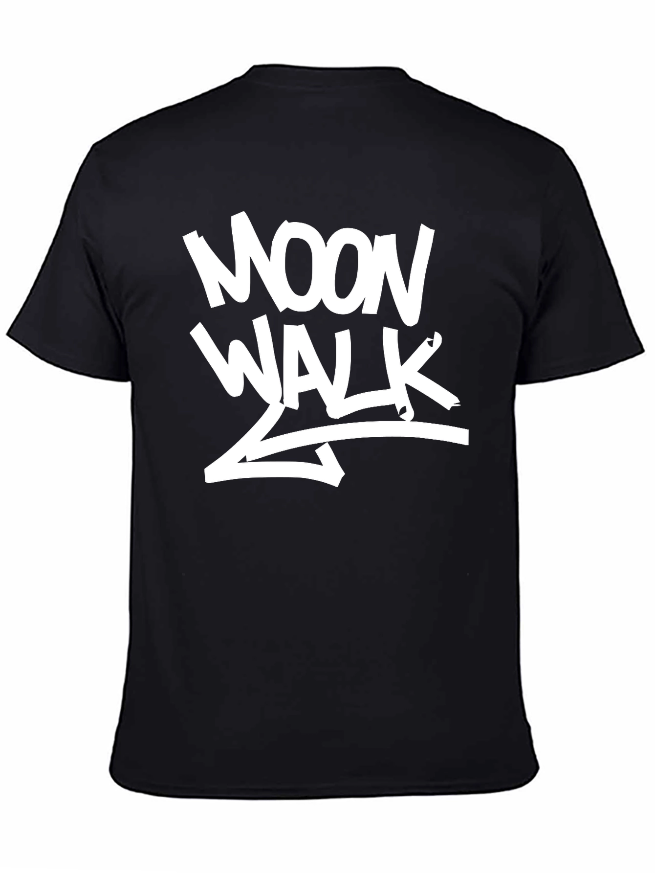 Moonwalk Graphic Print Black T-Shirt
