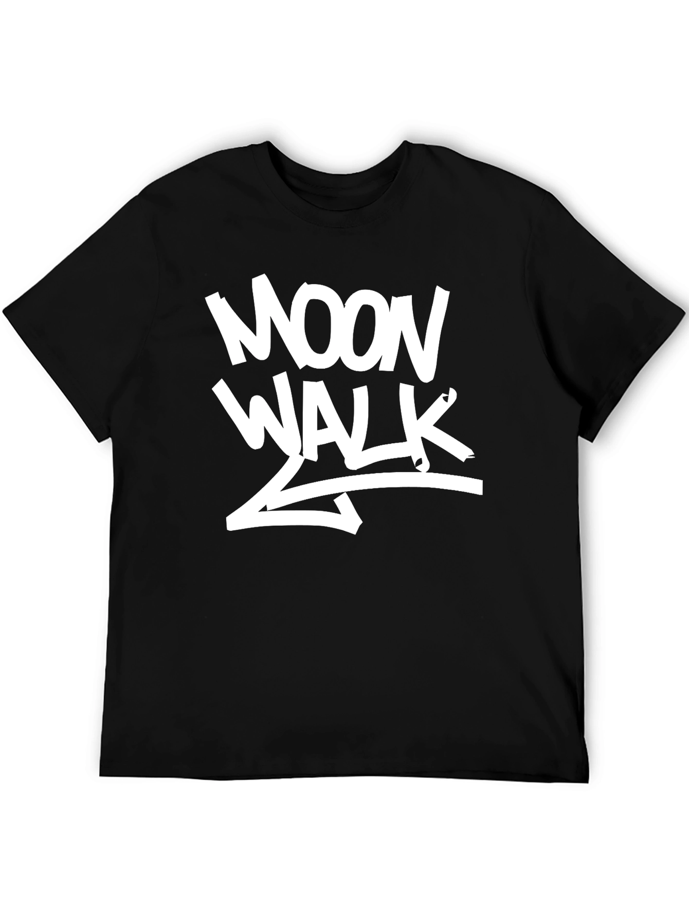 Moonwalk Graphic Print Black T-Shirt
