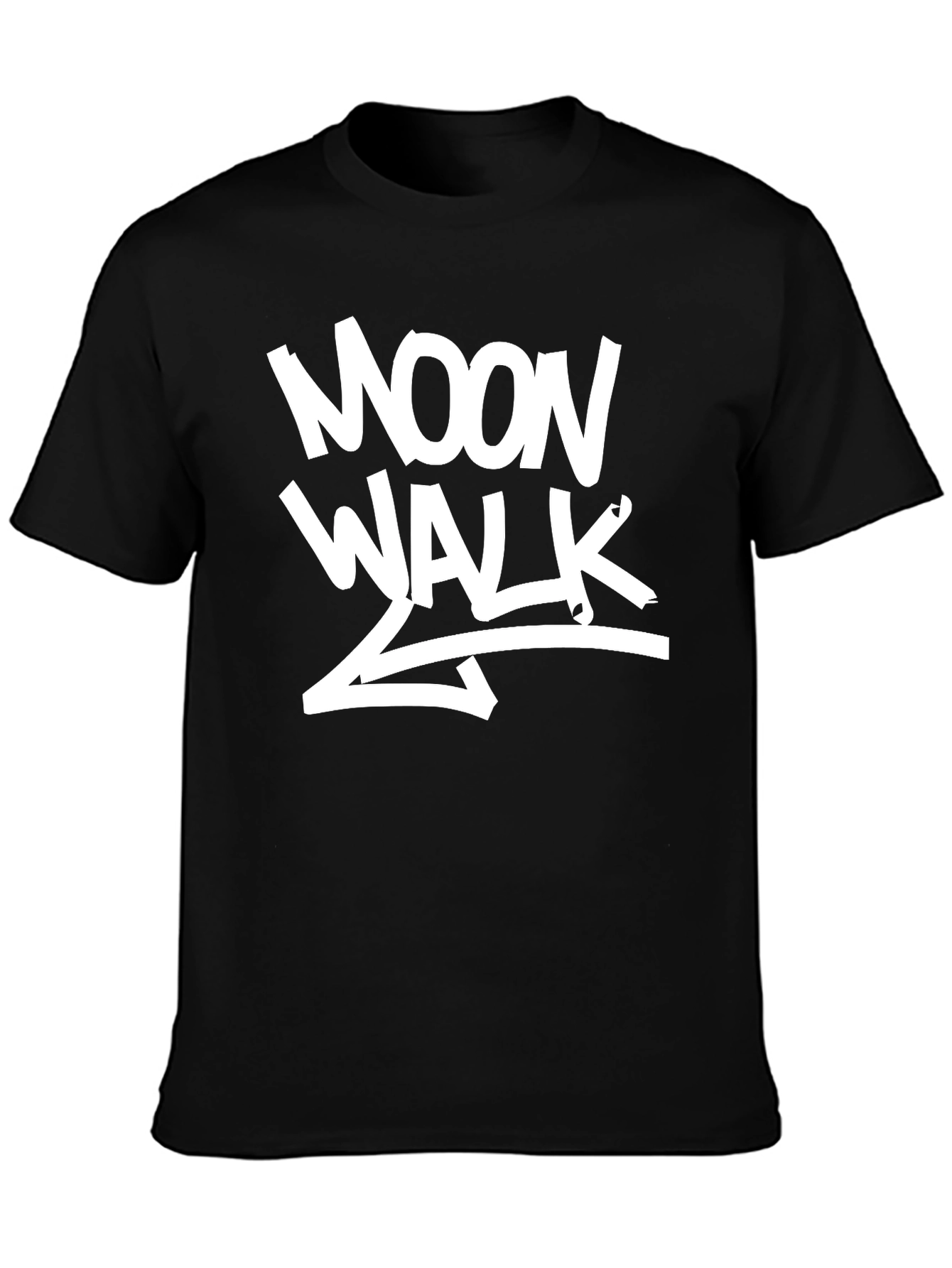 Moonwalk Graphic Print Black T-Shirt