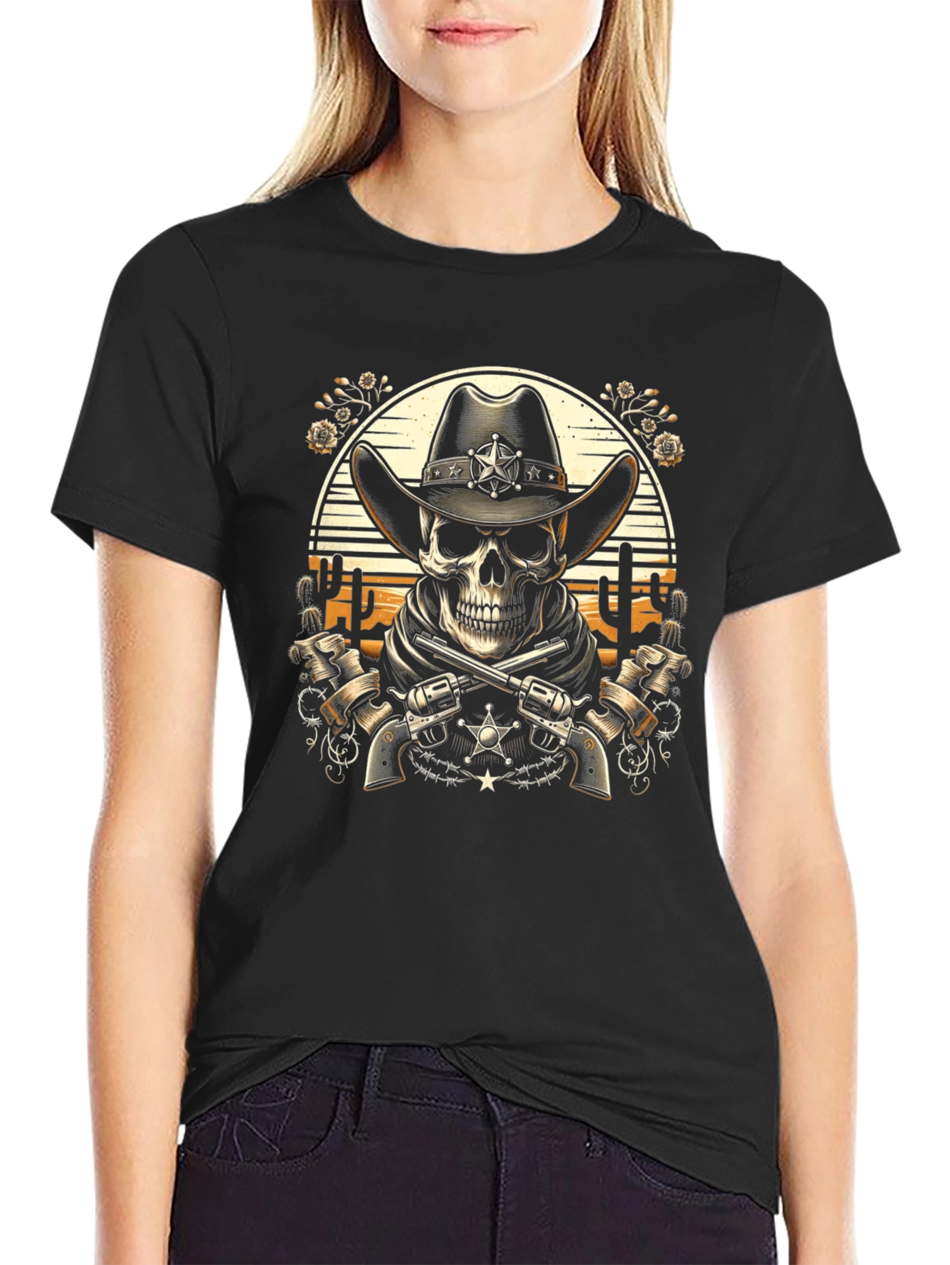 Cowboy Skull T-Shirt - Western Style