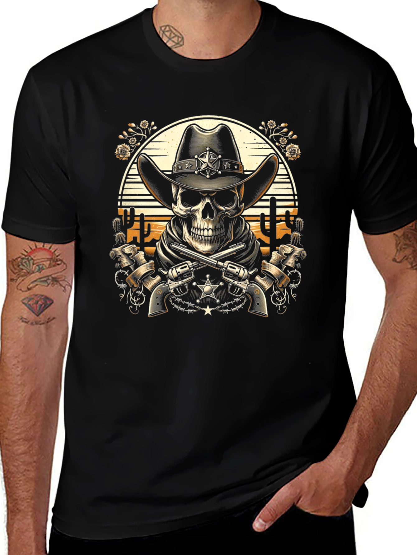 Cowboy Skull T-Shirt - Western Style