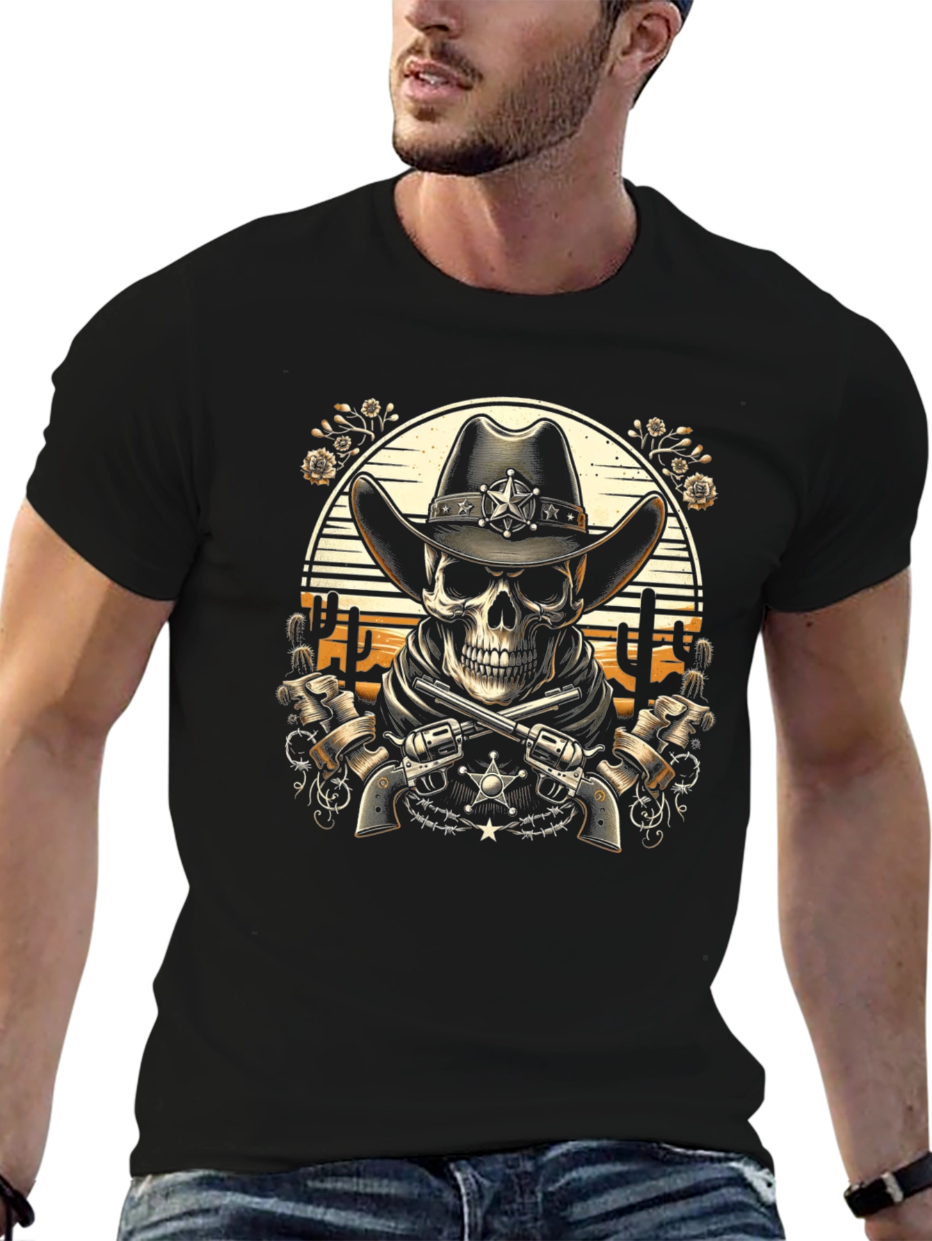 Cowboy Skull T-Shirt - Western Style