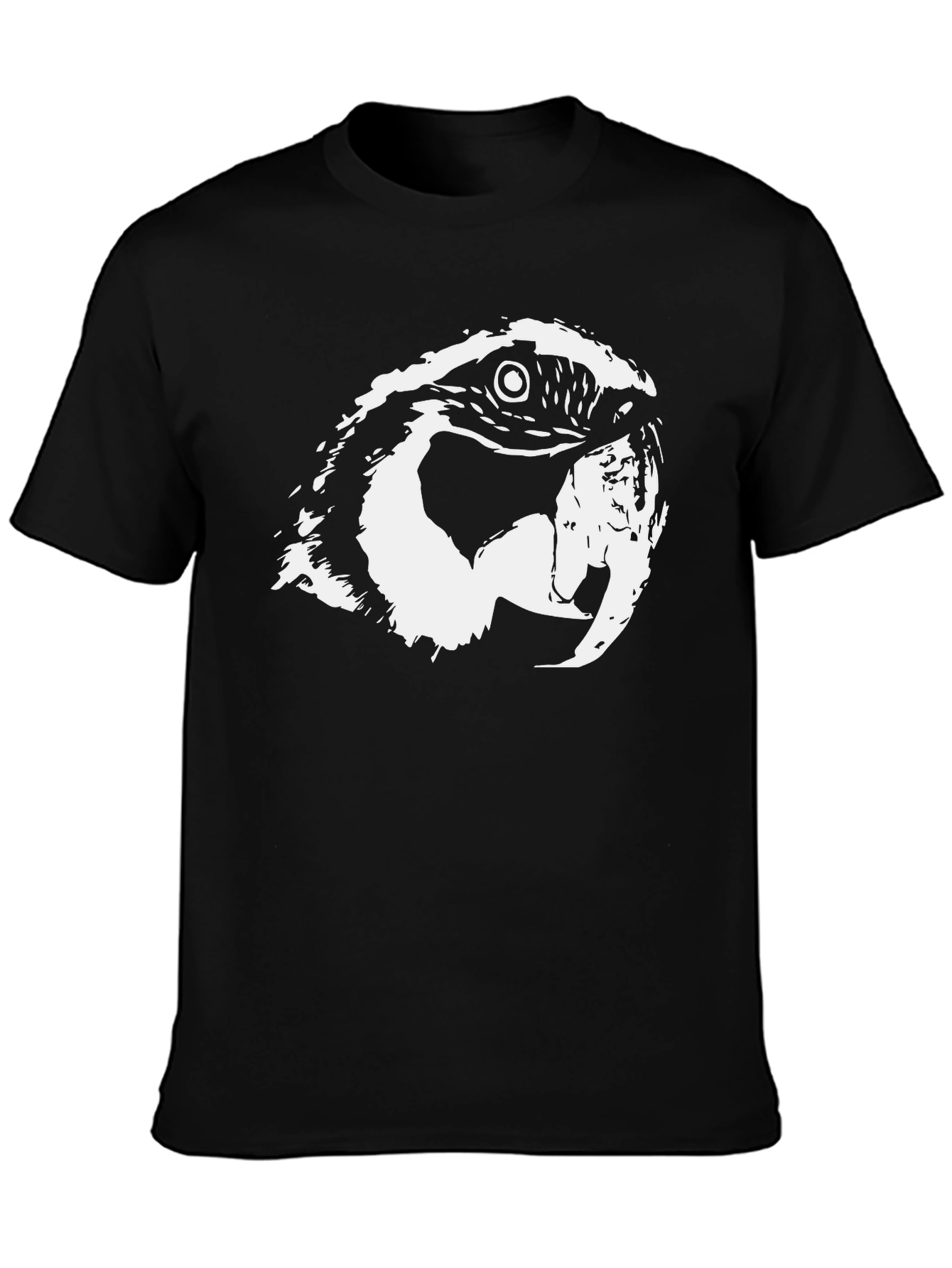 Parrot Graphic Tee - Black Cotton T-Shirt