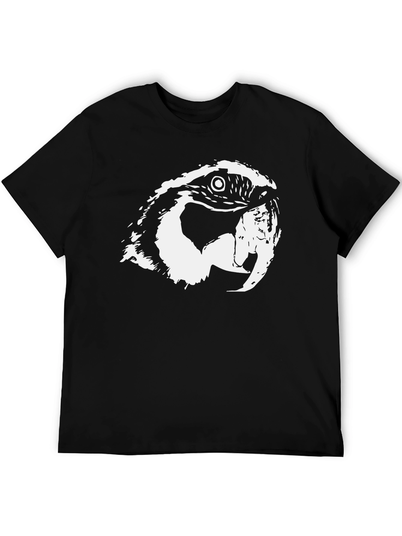 Parrot Graphic Tee - Black Cotton T-Shirt