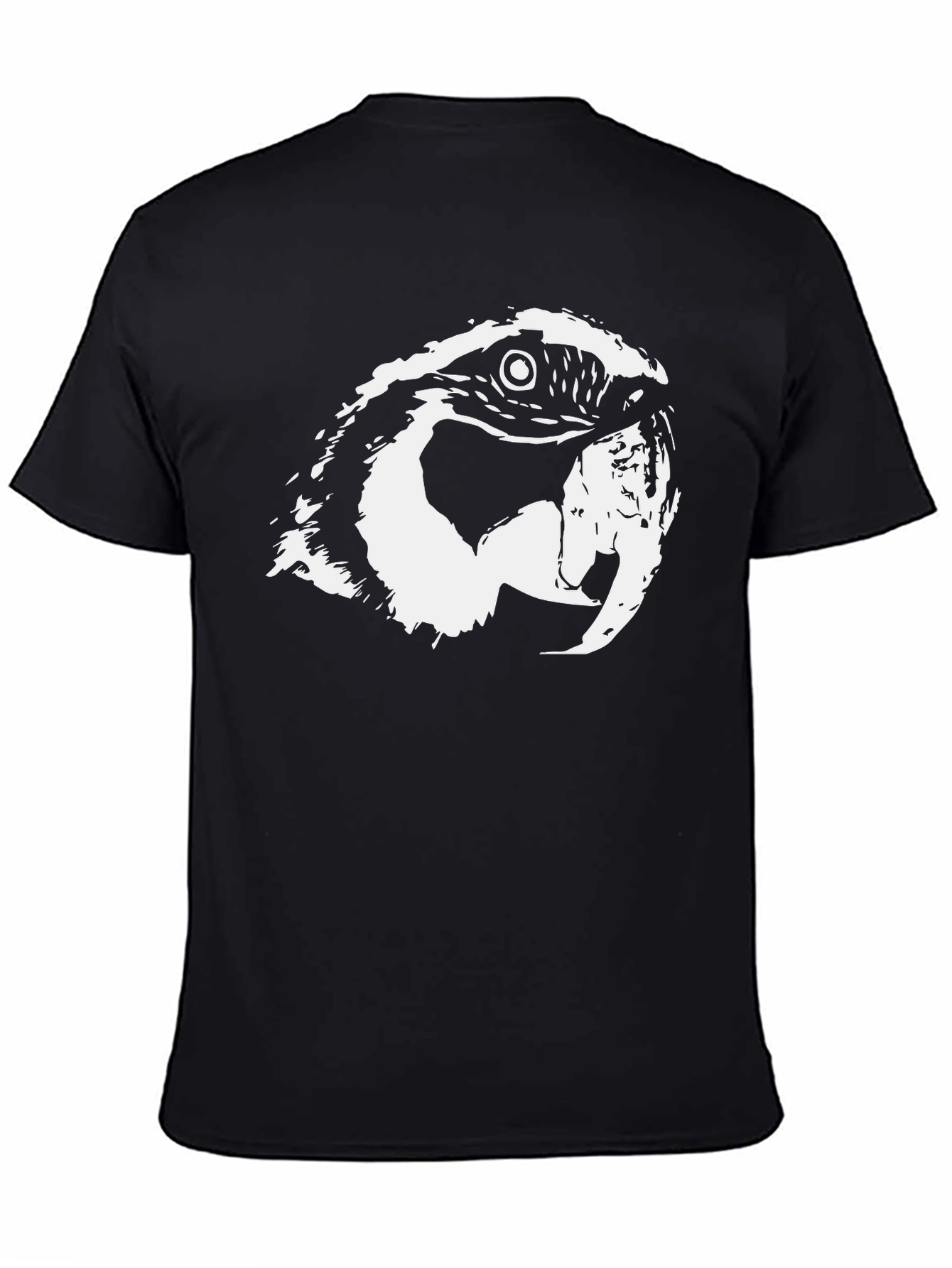 Parrot Graphic Tee - Black Cotton T-Shirt