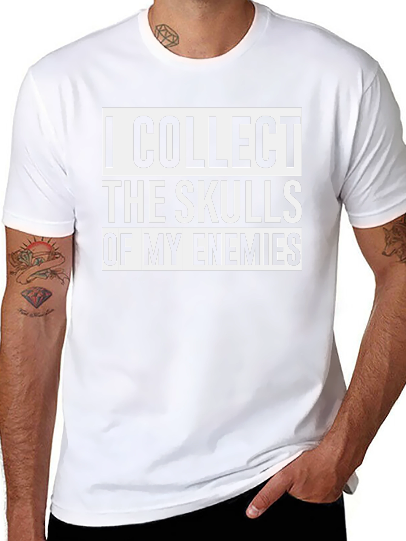 I Collect Skulls Graphic Tee - Black Cotton T-Shirt