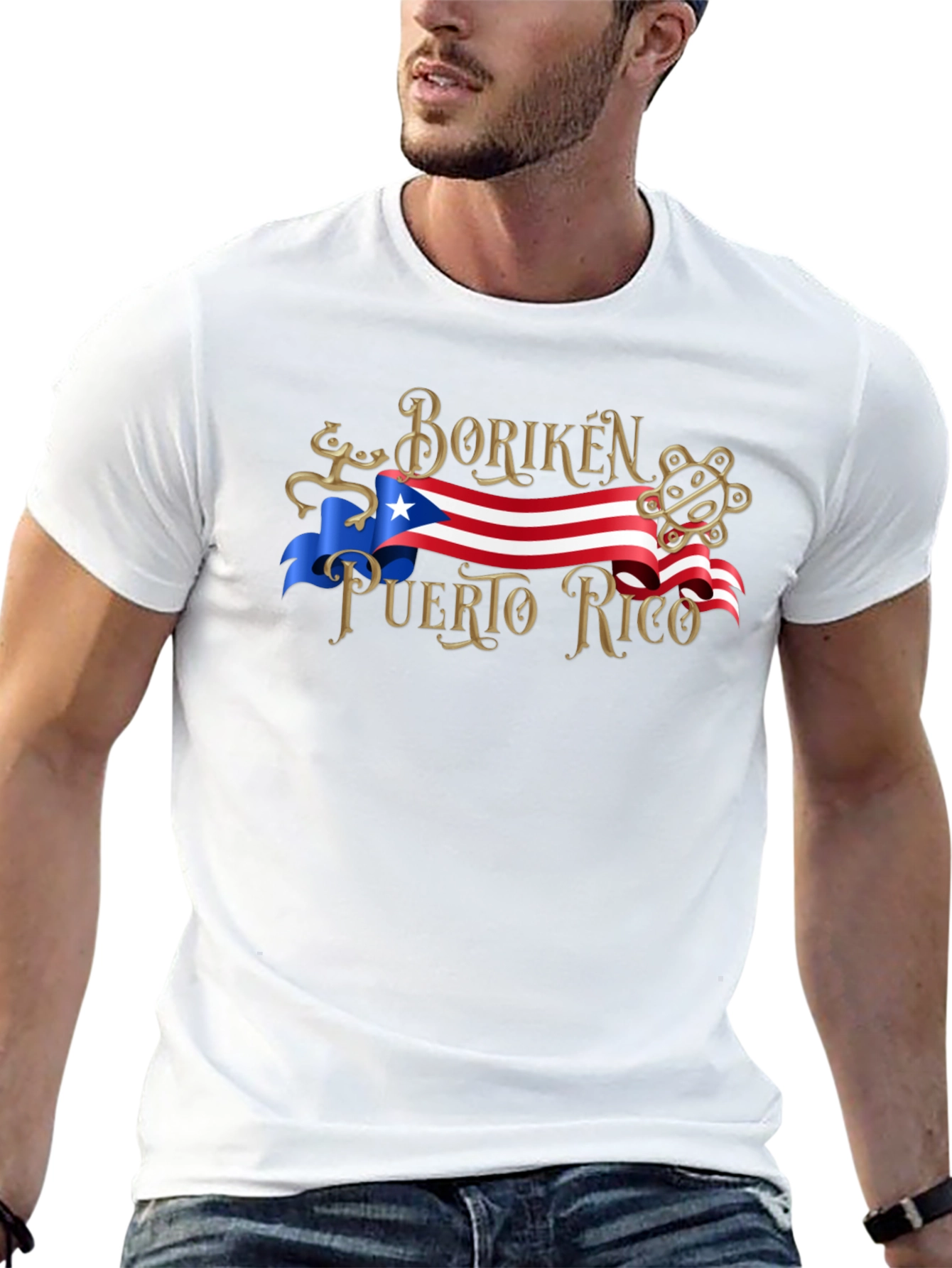 Boriken Puerto Rico Flag Graphic T-Shirt
