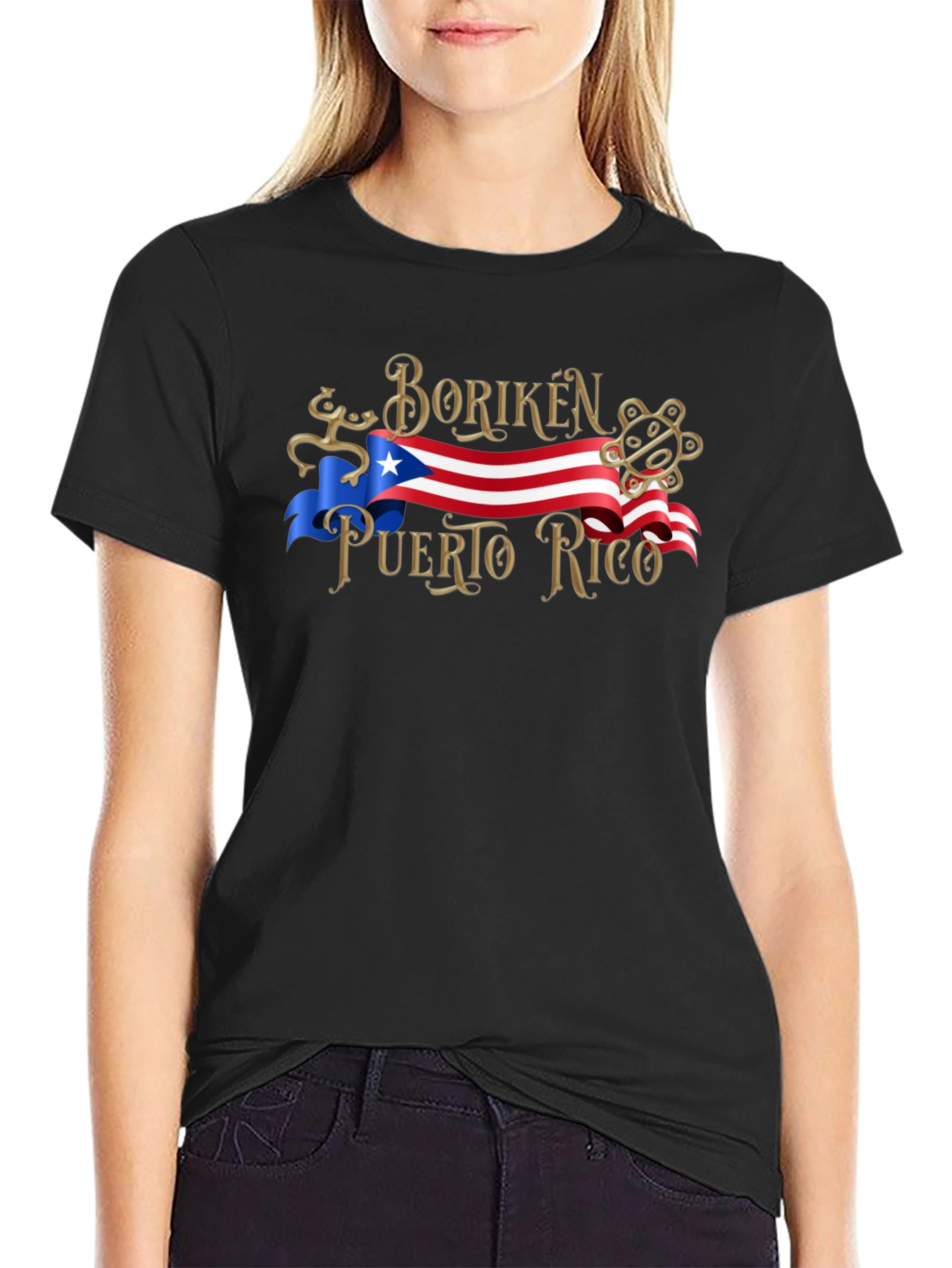 Boriken Puerto Rico Flag Graphic T-Shirt