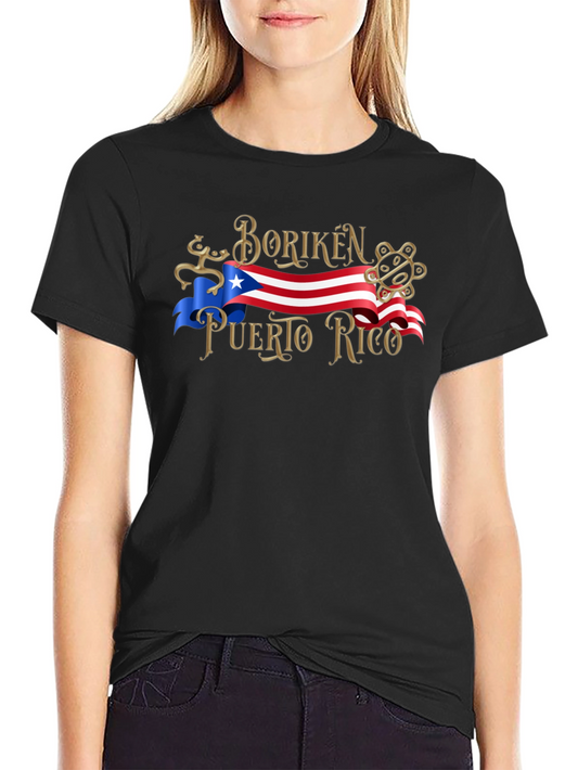 Boriken Puerto Rico Flag Graphic T-Shirt