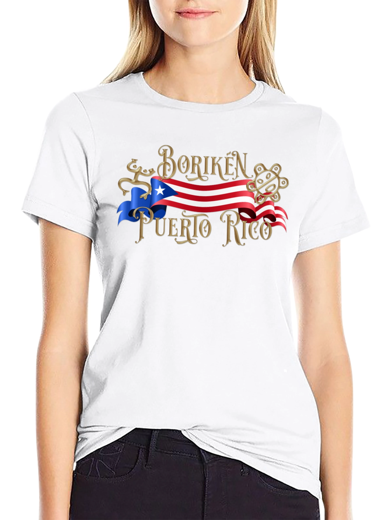 Boriken Puerto Rico Flag Graphic T-Shirt