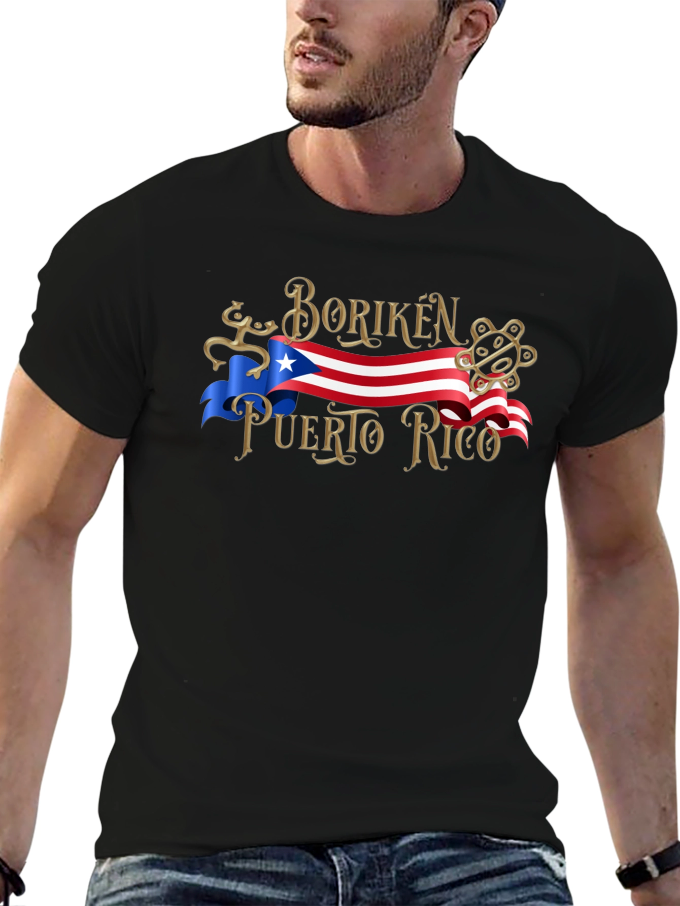 Boriken Puerto Rico Flag Graphic T-Shirt