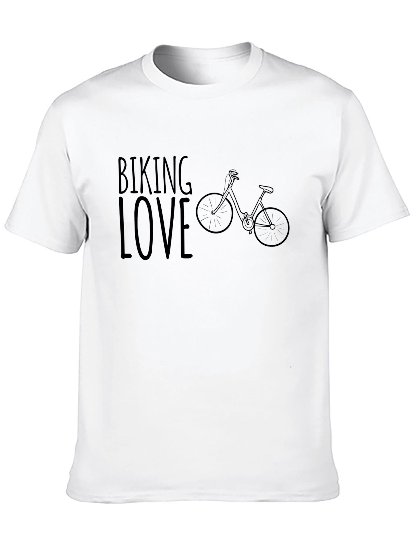 Biking Love Graphic Tee - Black Cotton Shirt