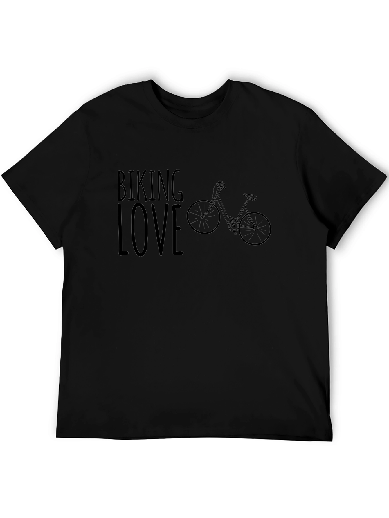Biking Love Graphic Tee - Black Cotton Shirt