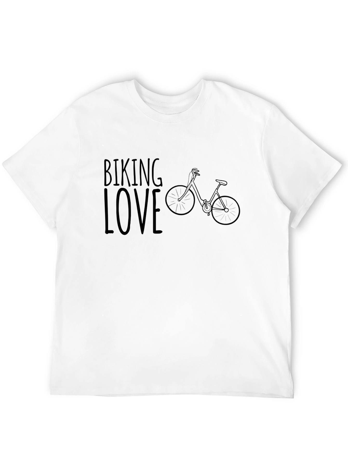 Biking Love Graphic Tee - Black Cotton Shirt