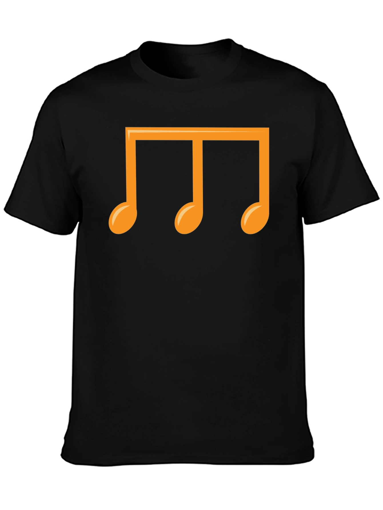 Musical Notes Graphic T-Shirt - Black