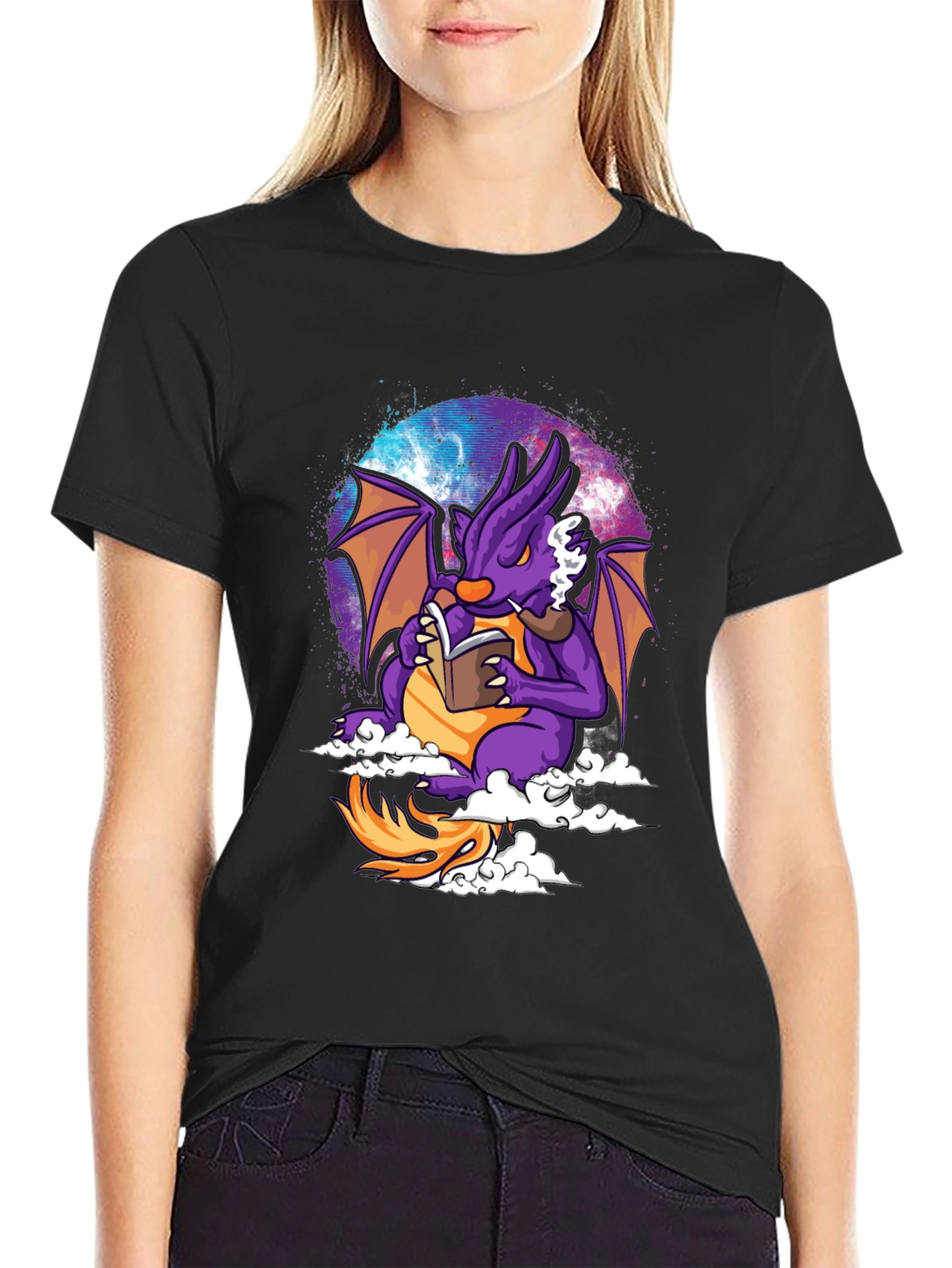 Cosmic Dragon Reading T-Shirt