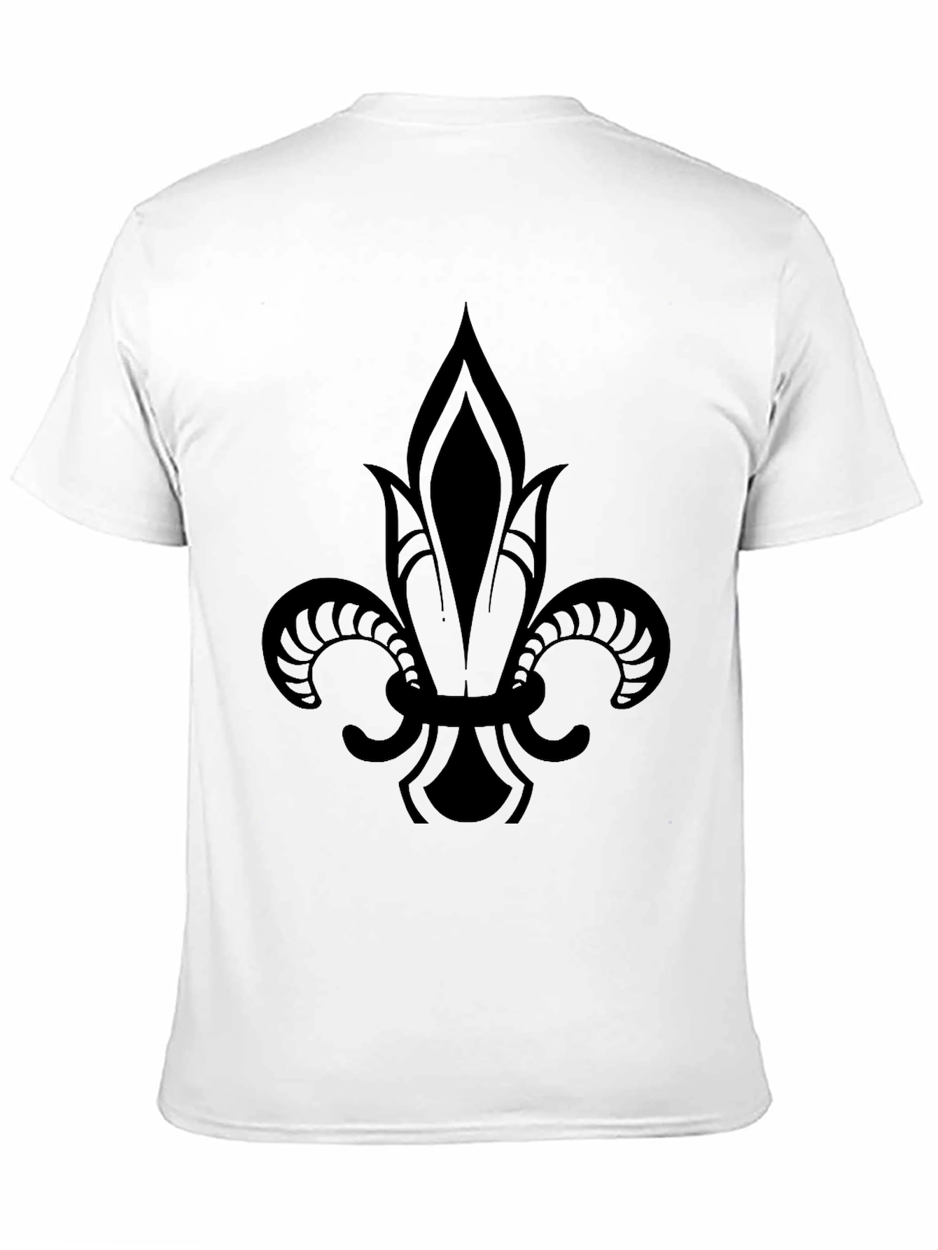Black Fleur-de-Lis Graphic Tee - Casual Style