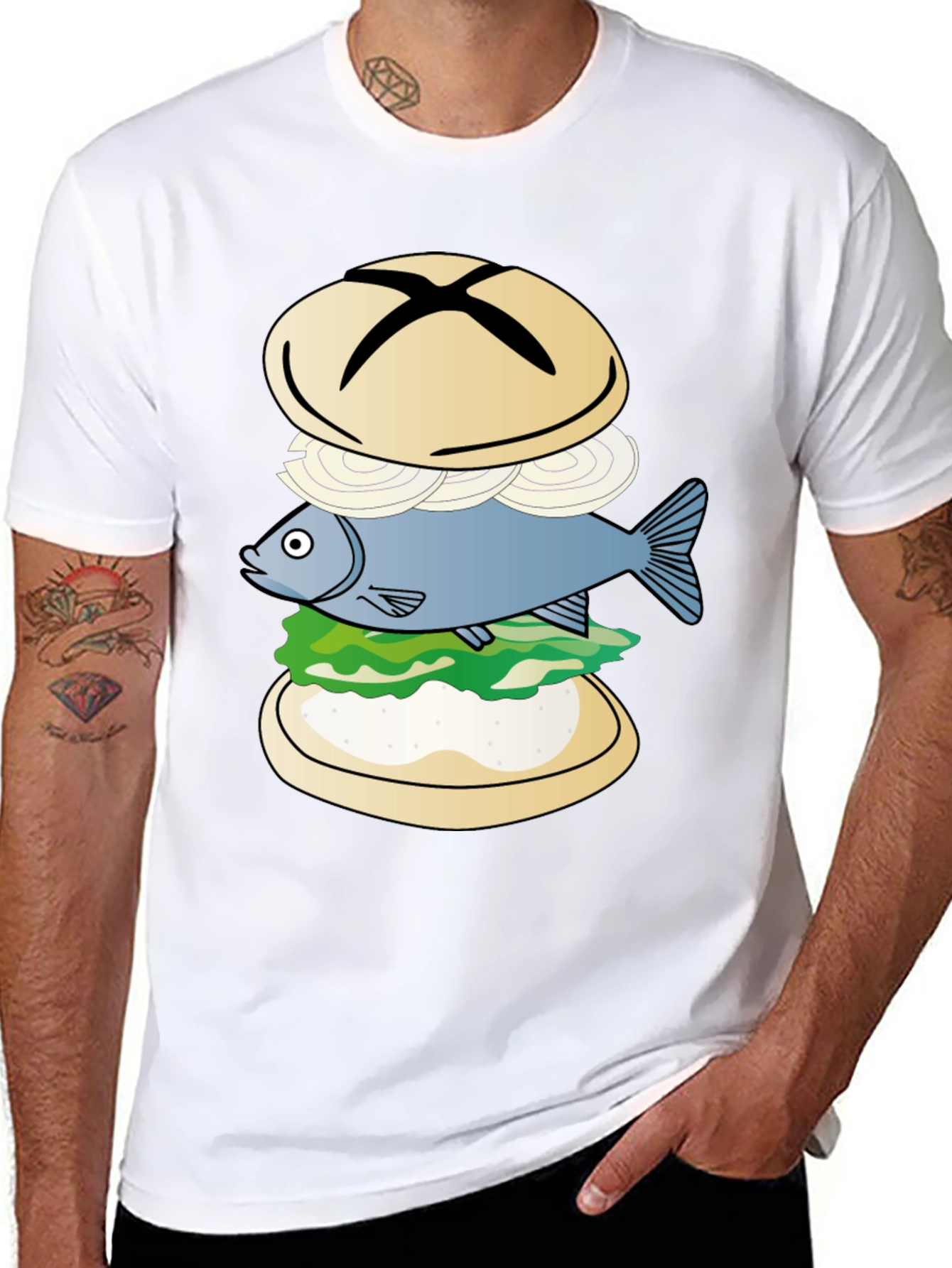 Fish Sandwich Graphic T-Shirt
