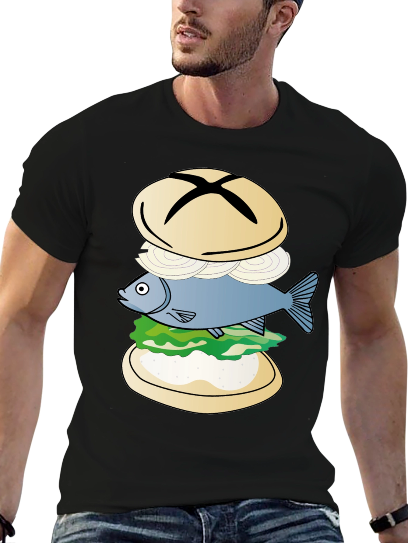 Fish Sandwich Graphic T-Shirt