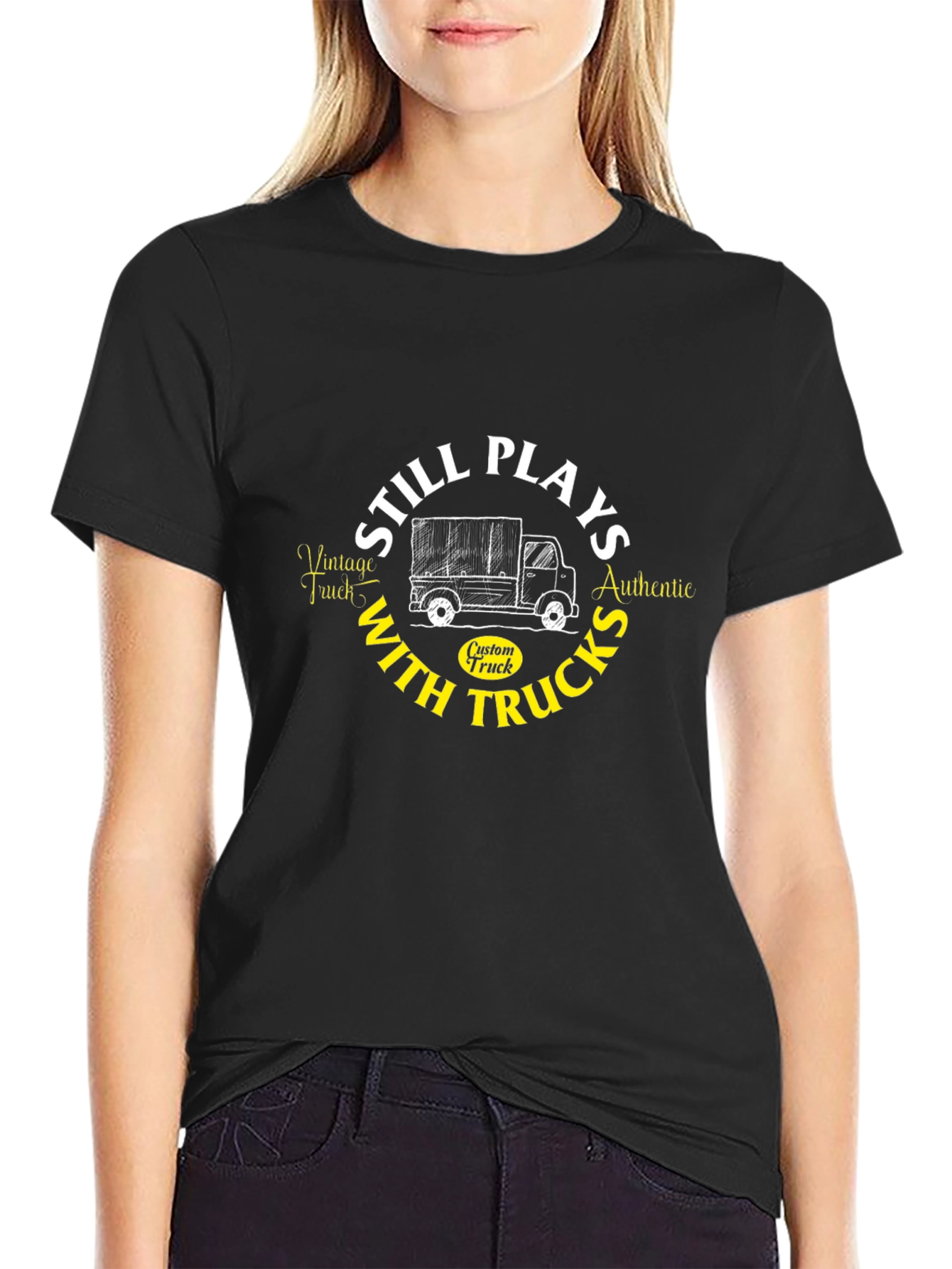 Still Plays with Trucks Graphic T-Shirt