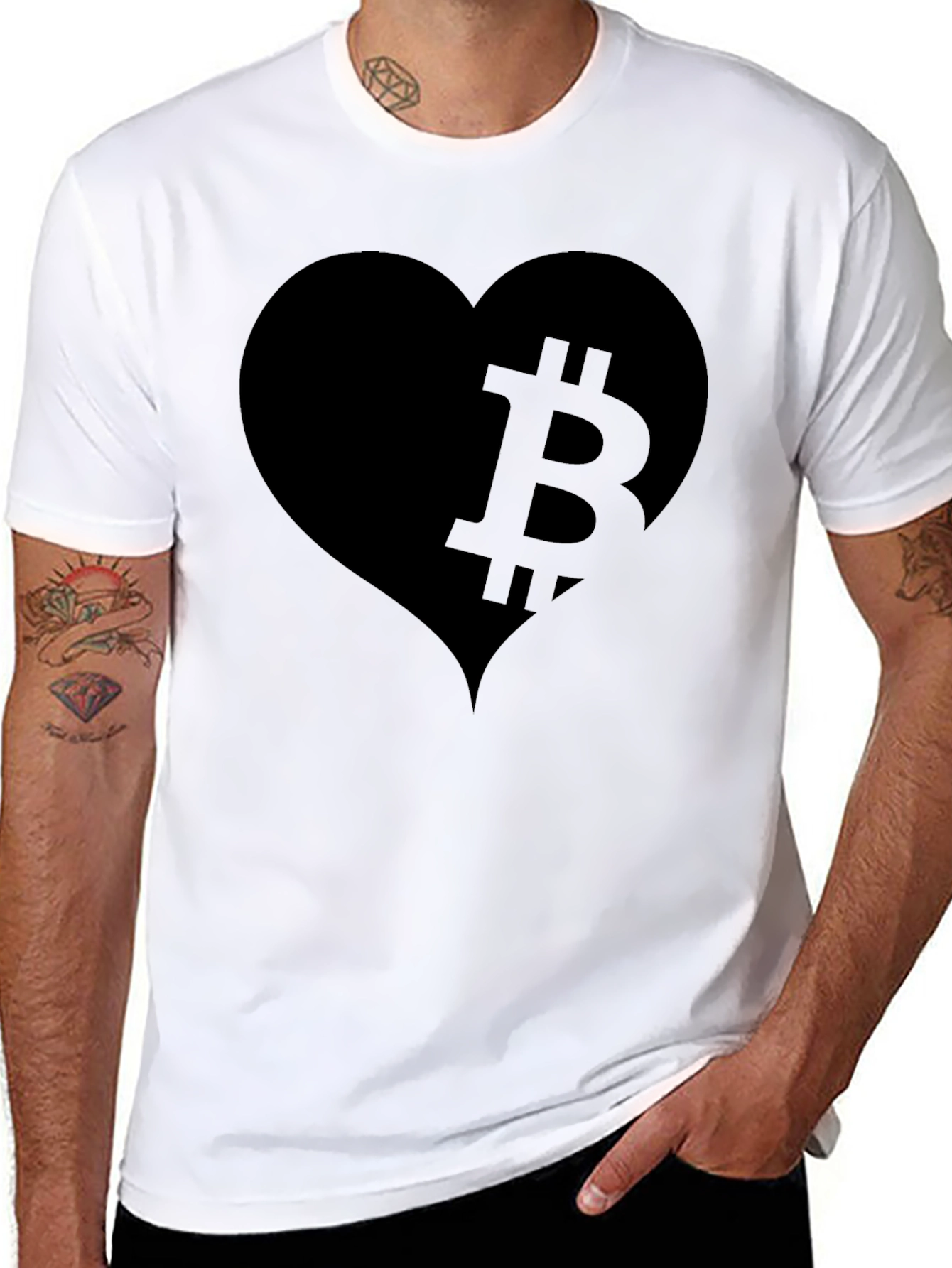 Bitcoin Heart T-Shirt - Crypto Love Tee