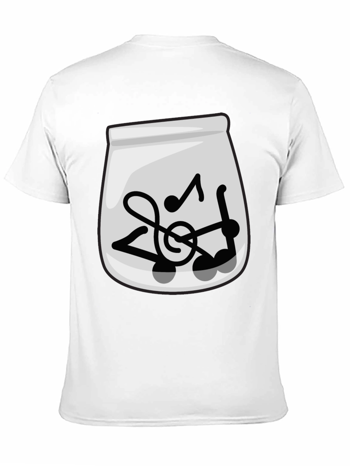 Musical Notes Graphic Tee - Trendy Black T-Shirt