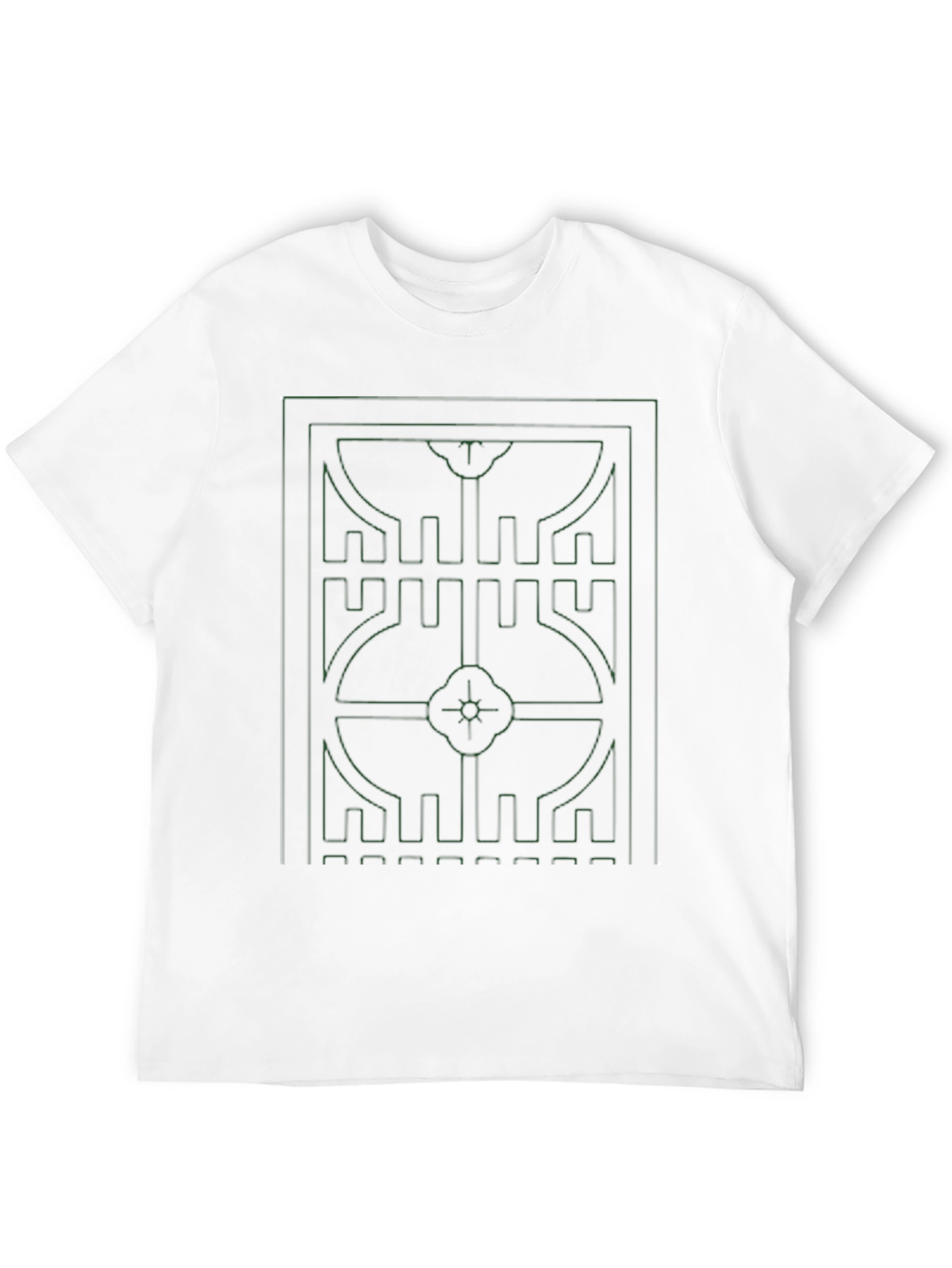 Geometric Graphic Print Tee - Black