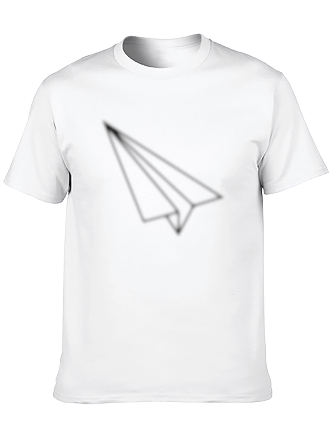 Mens Black Paper Airplane Graphic Tee