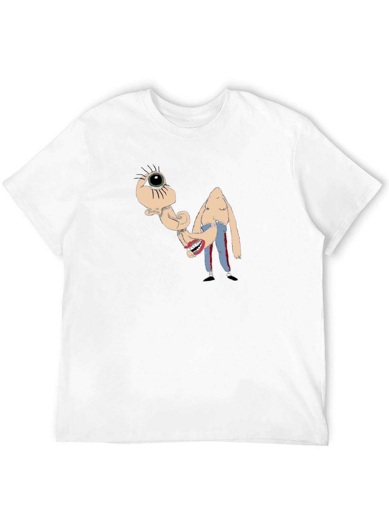 Surreal Cartoon Graphic Black T-Shirt