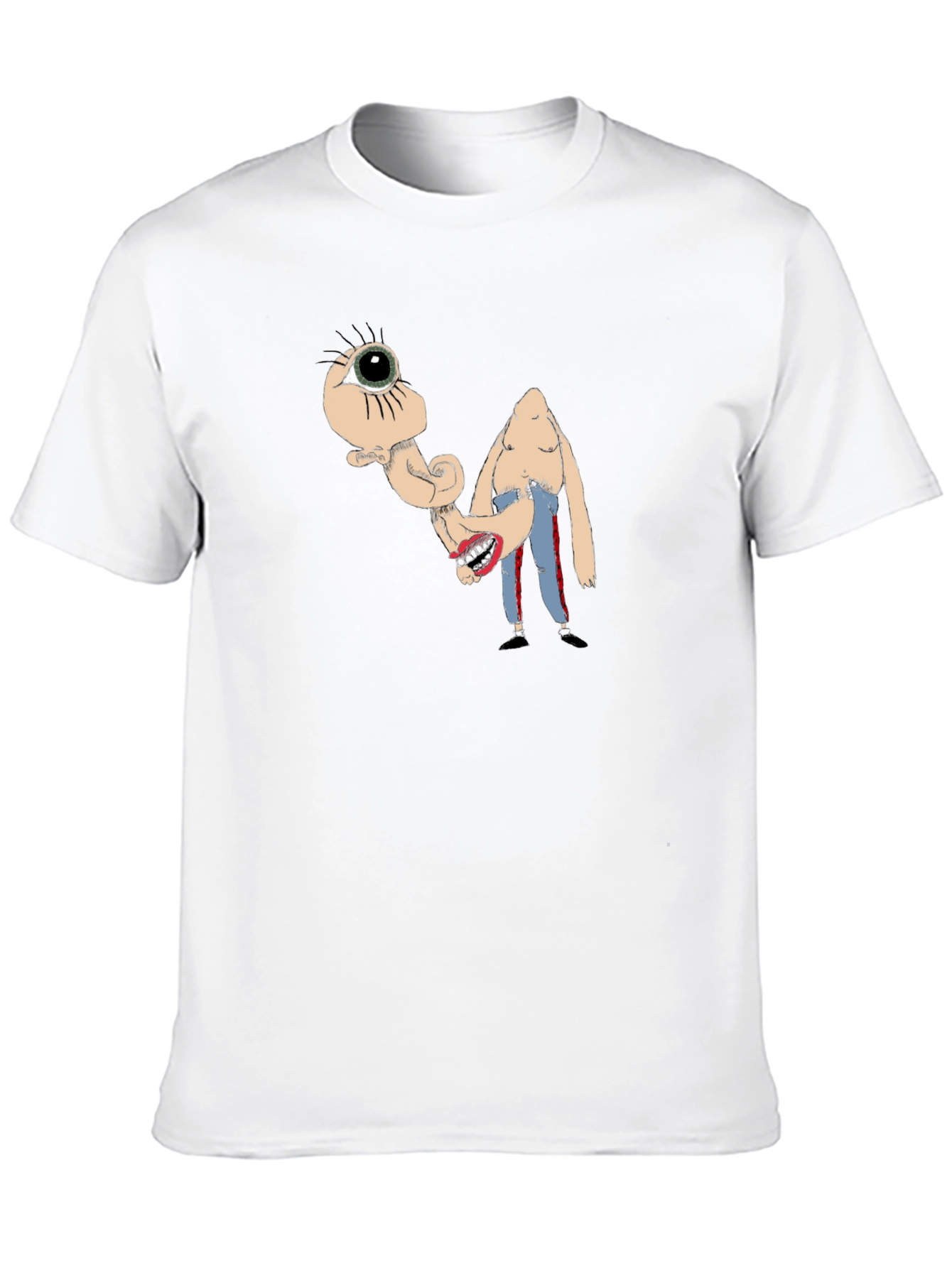Surreal Cartoon Graphic Black T-Shirt
