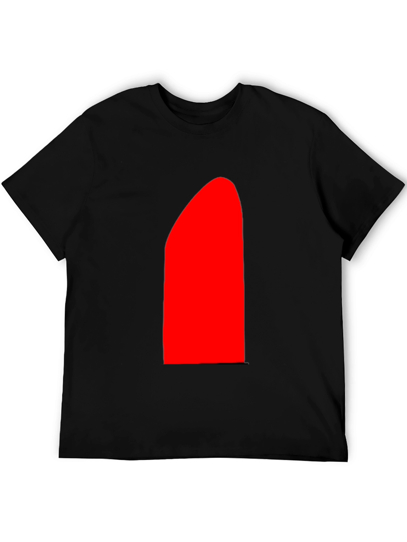 Mens Black T-Shirt with Bold Red Design