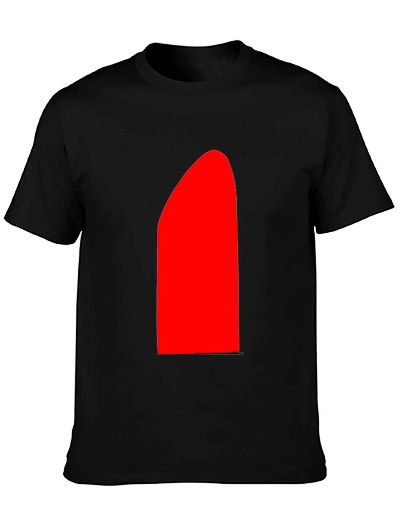 Mens Black T-Shirt with Bold Red Design