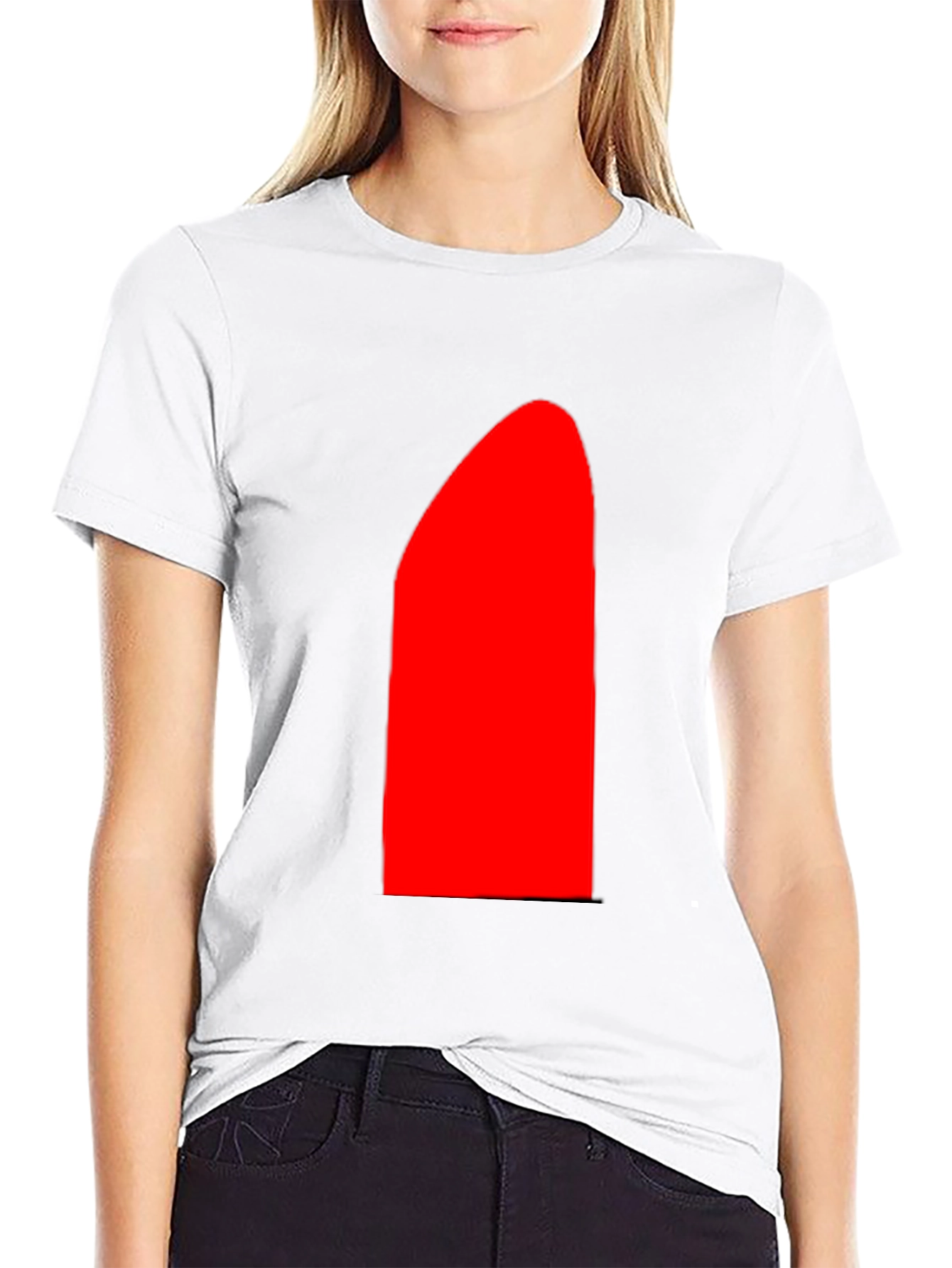 Mens Black T-Shirt with Bold Red Design
