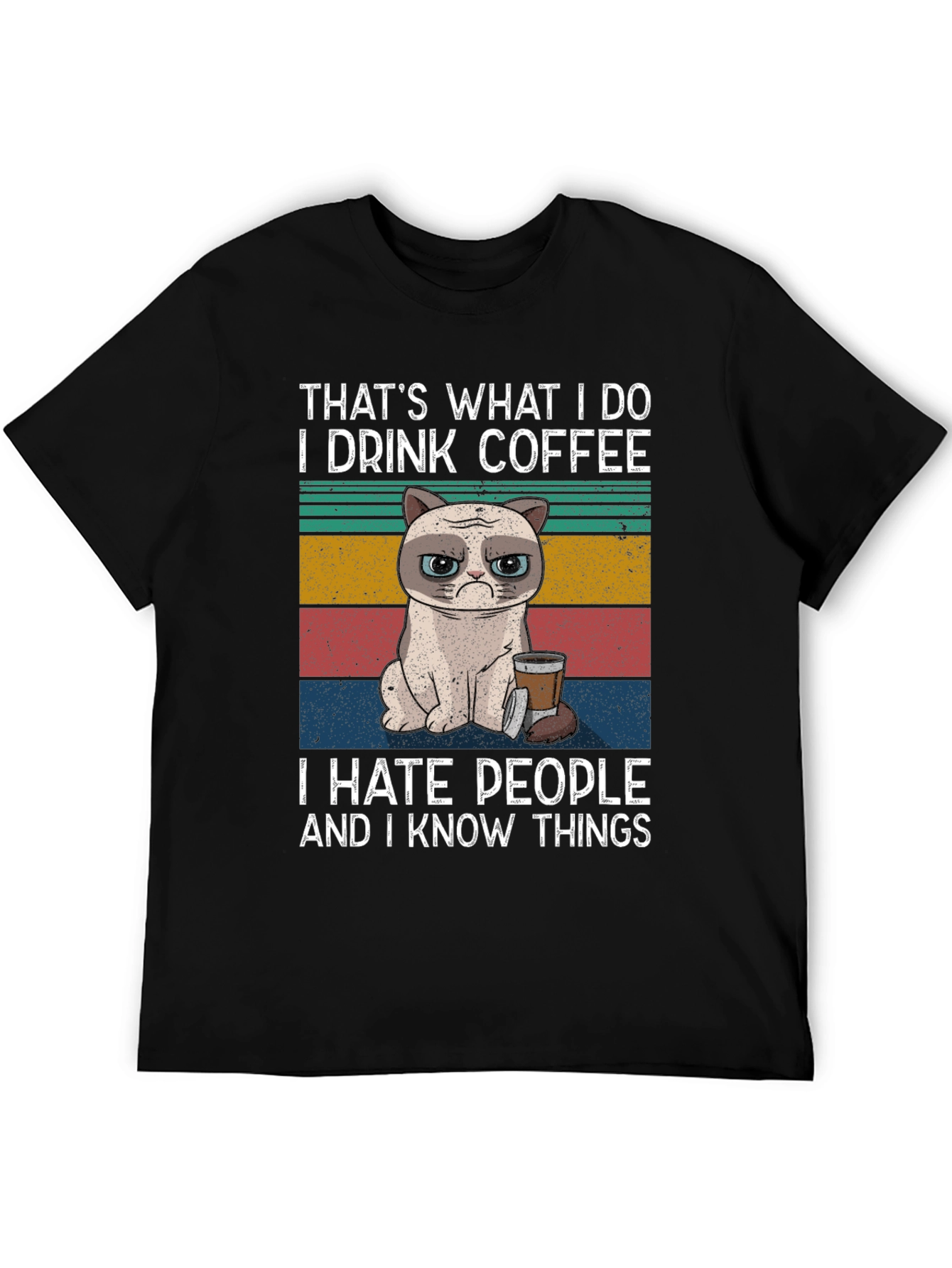 Grumpy Cat Coffee Drinker T-Shirt