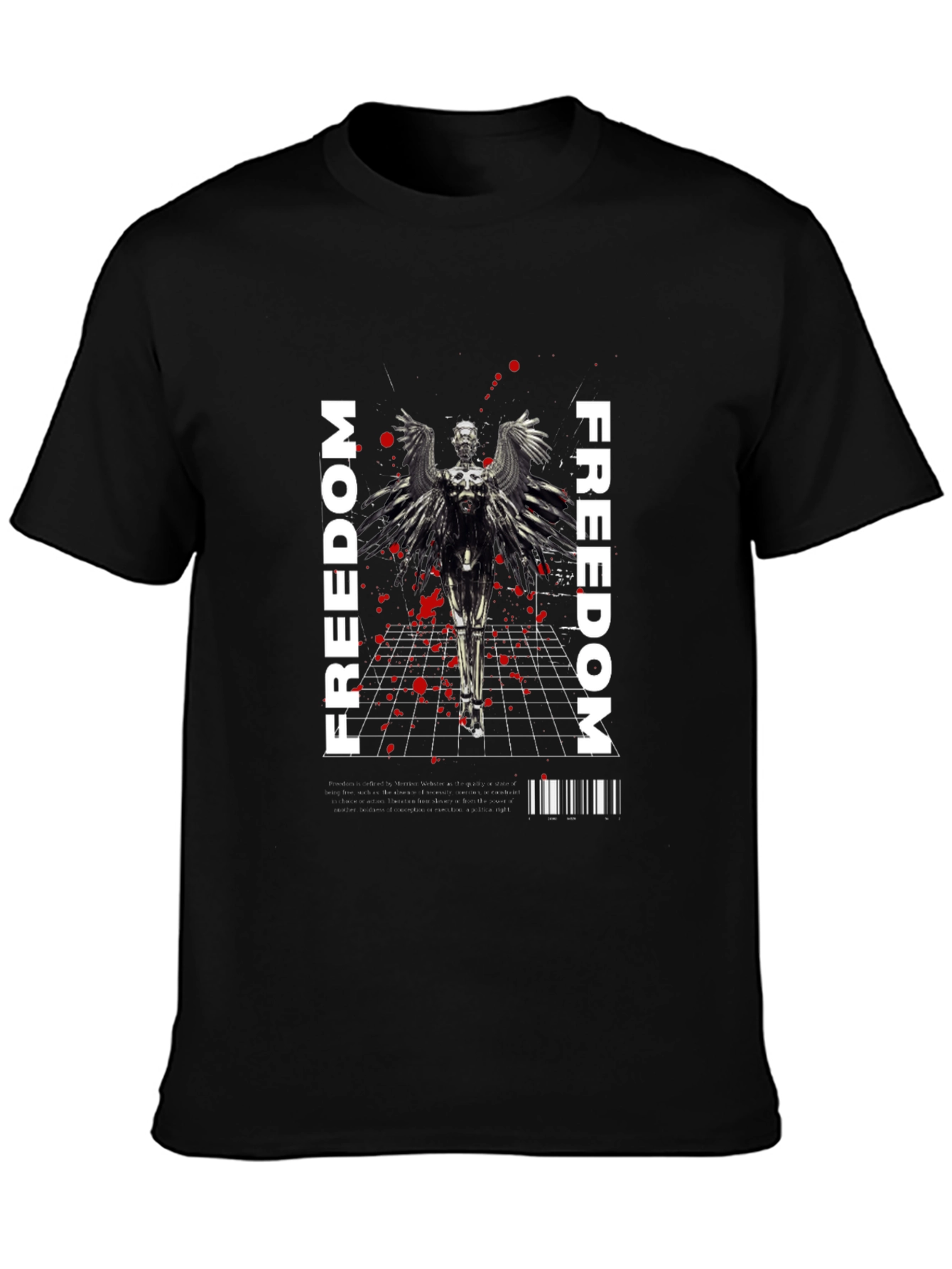 Freedom Angel Graphic Tee - Black