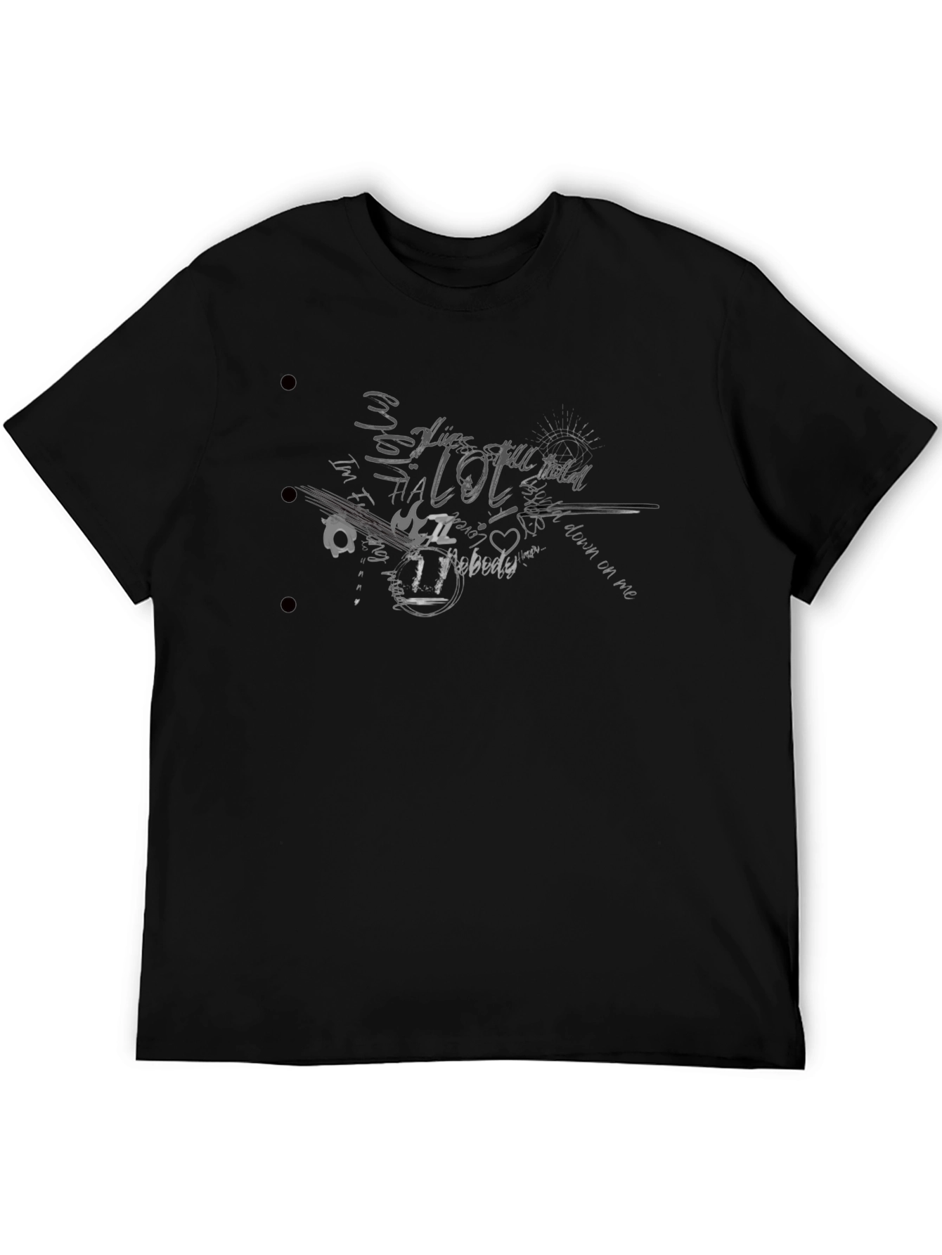 Edgy Graphic Print Black T-Shirt
