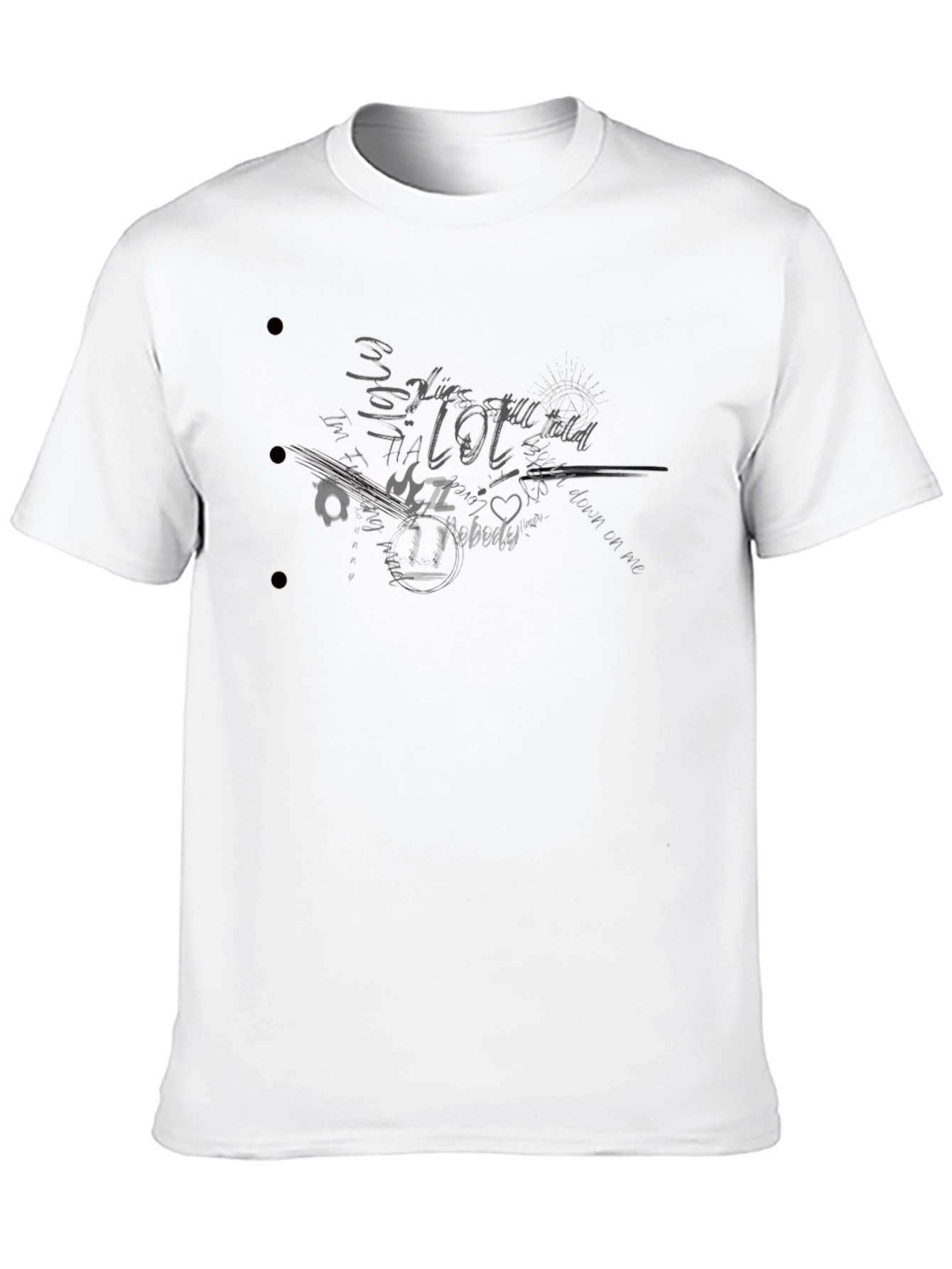 Edgy Graphic Print Black T-Shirt