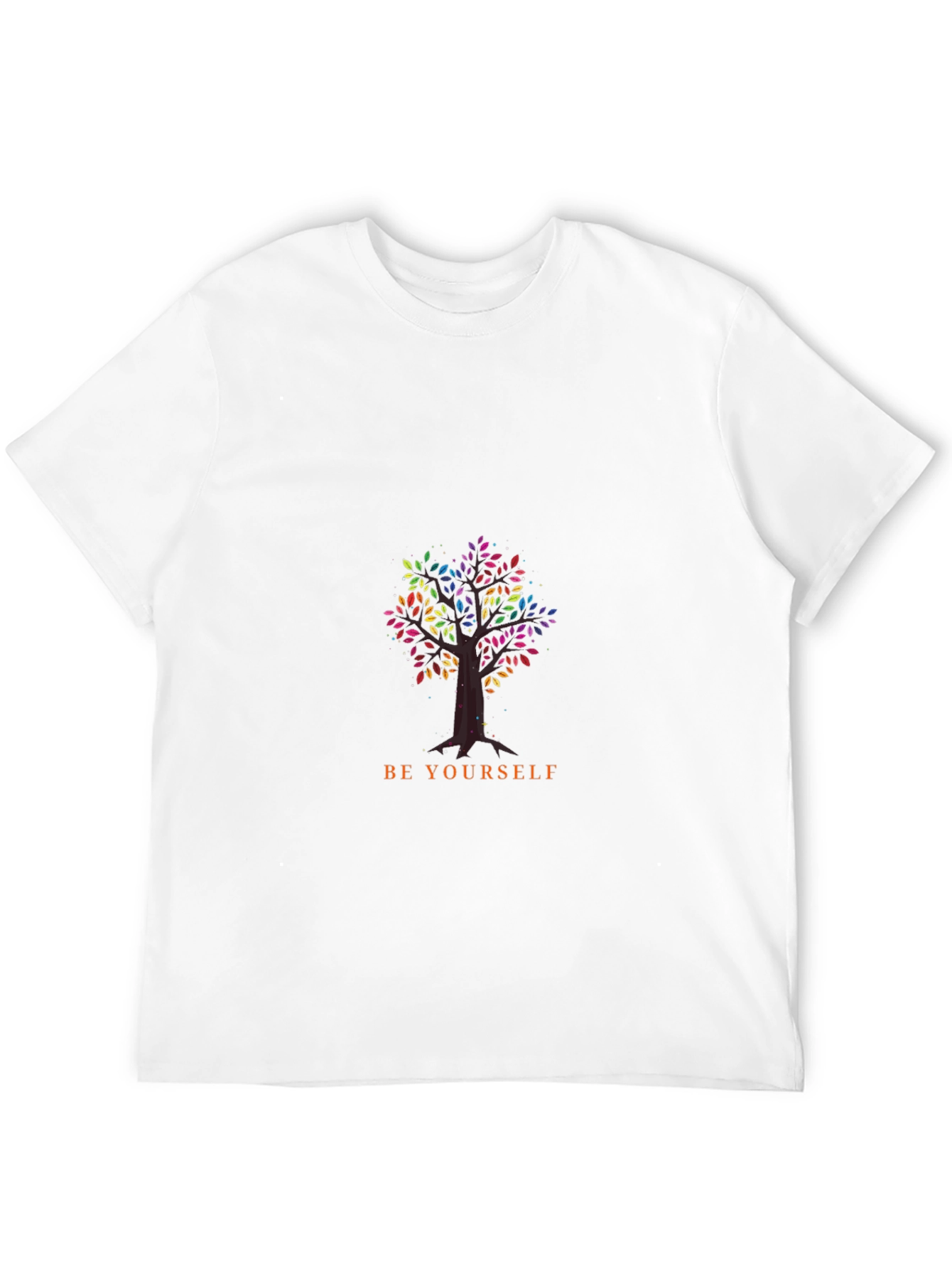 Be Yourself Tree Graphic Black T-Shirt