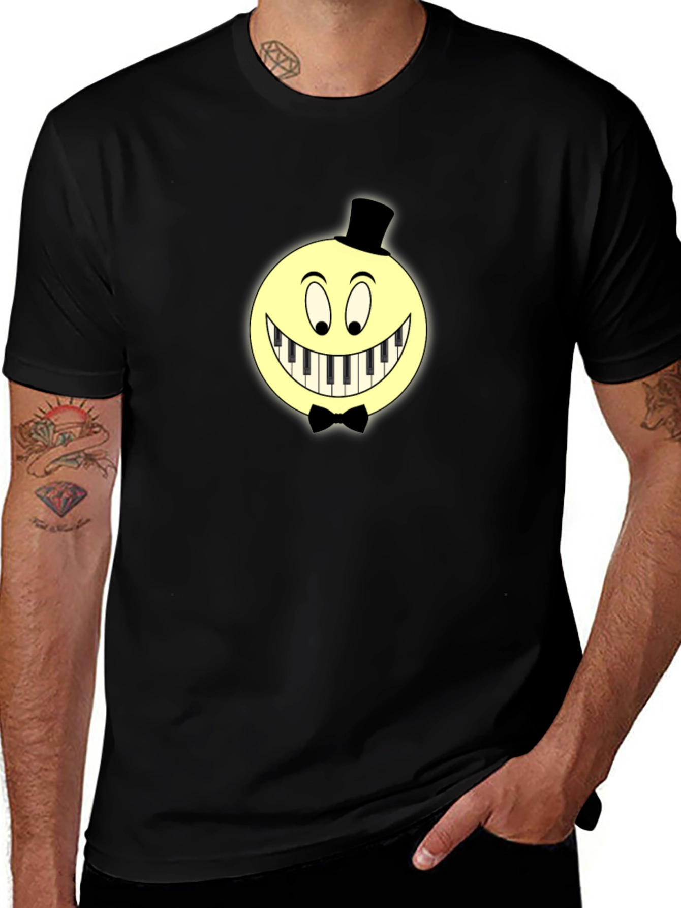 Smiley Face Piano T-Shirt