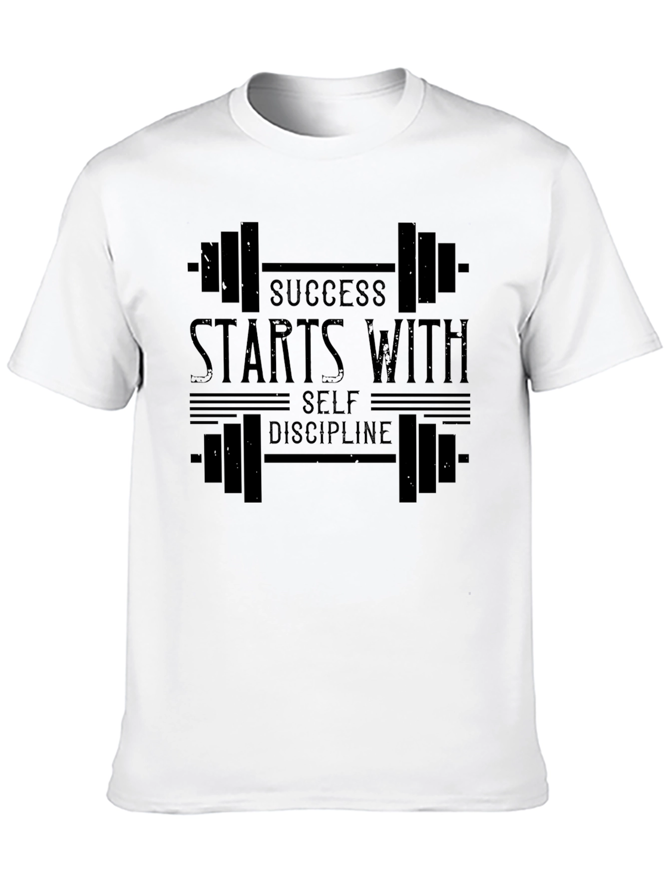 Success Starts With Self Discipline Black T-Shirt