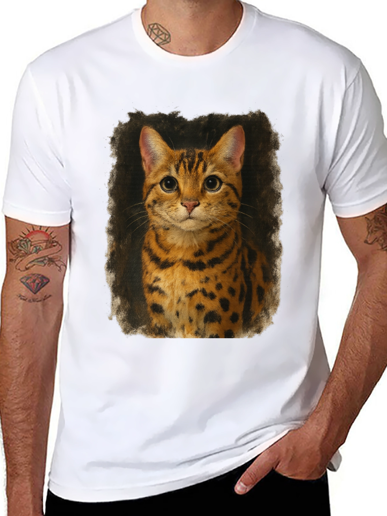 Bengal Cat Graphic Print T-Shirt - Unisex