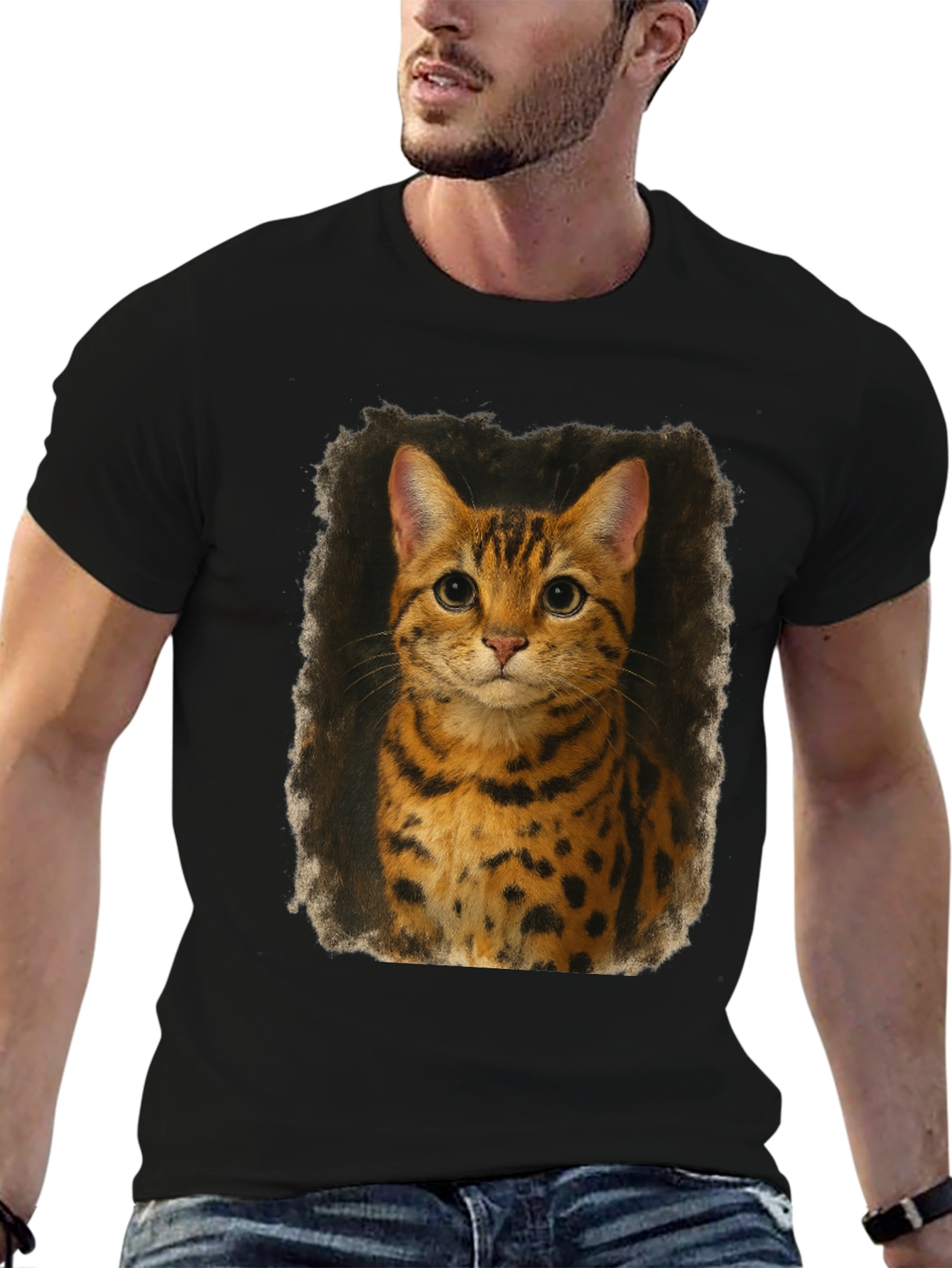 Bengal Cat Graphic Print T-Shirt - Unisex